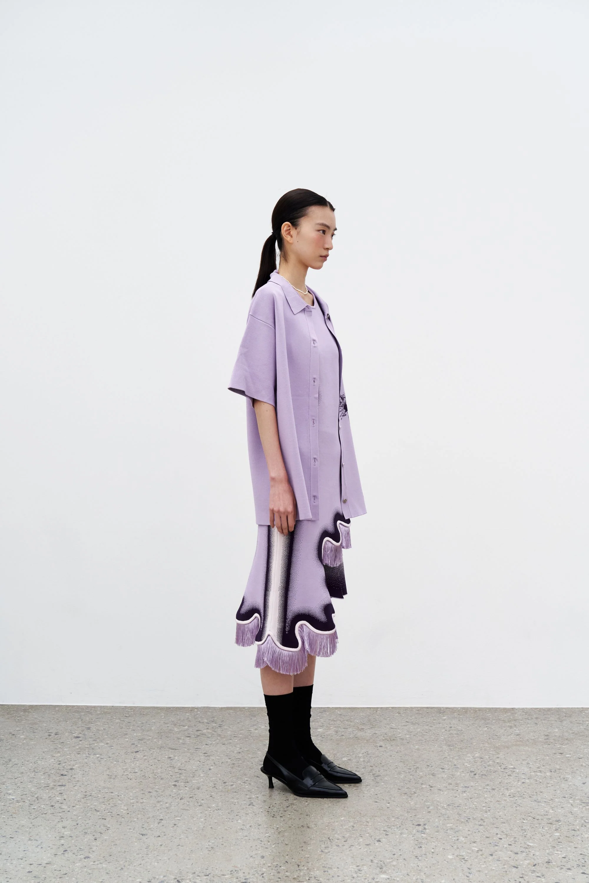 AMBER FLOWER PRINT OVERSIZED POLO SHIRT - Image 4