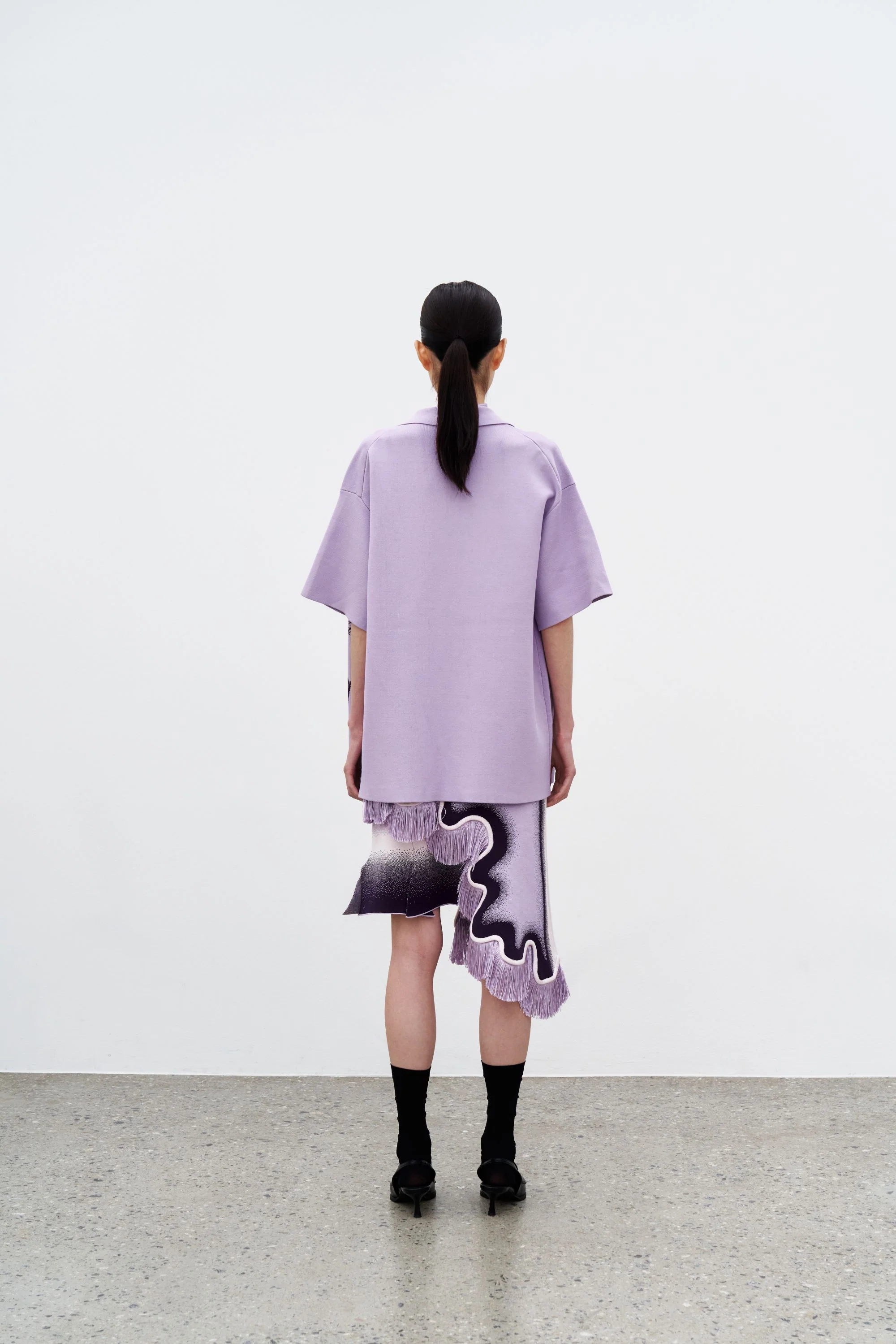 AMBER FLOWER PRINT OVERSIZED POLO SHIRT - Image 5