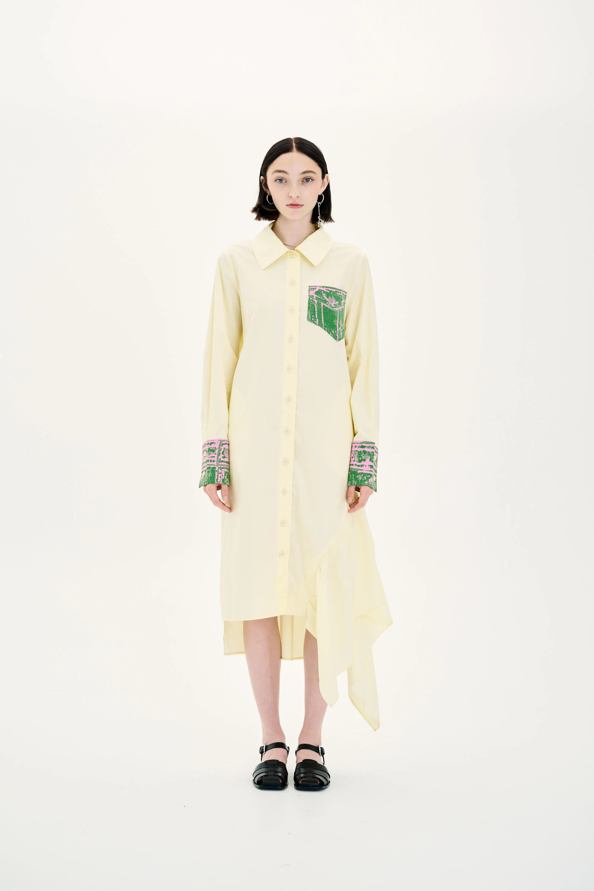 ARIES MIXED MEDIA OVERSIZED SHIRT DRESS - Image 2