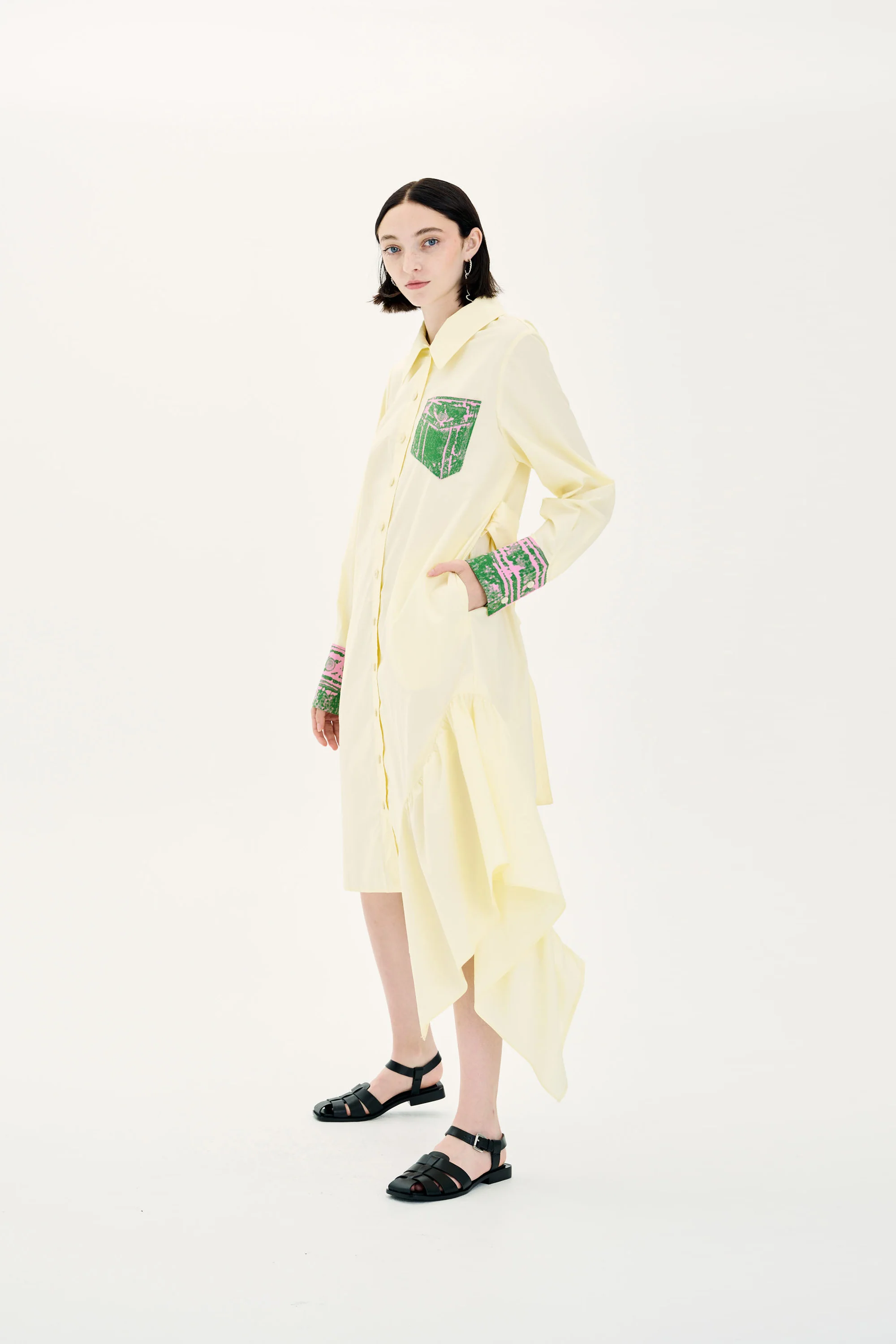 ARIES MIXED MEDIA OVERSIZED SHIRT DRESS - Image 5