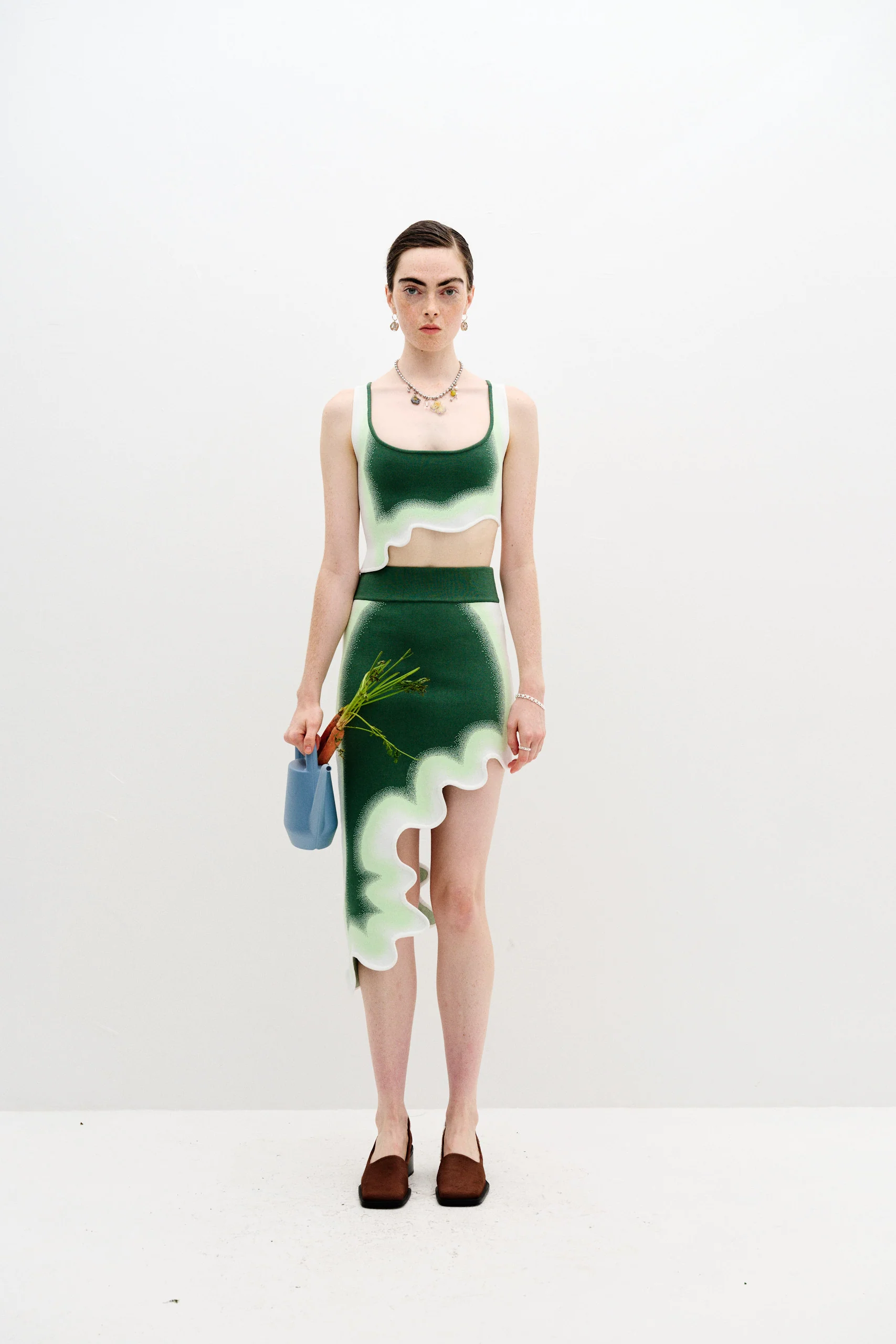ARONIA WAVY MIDI SKIRT - Image 3