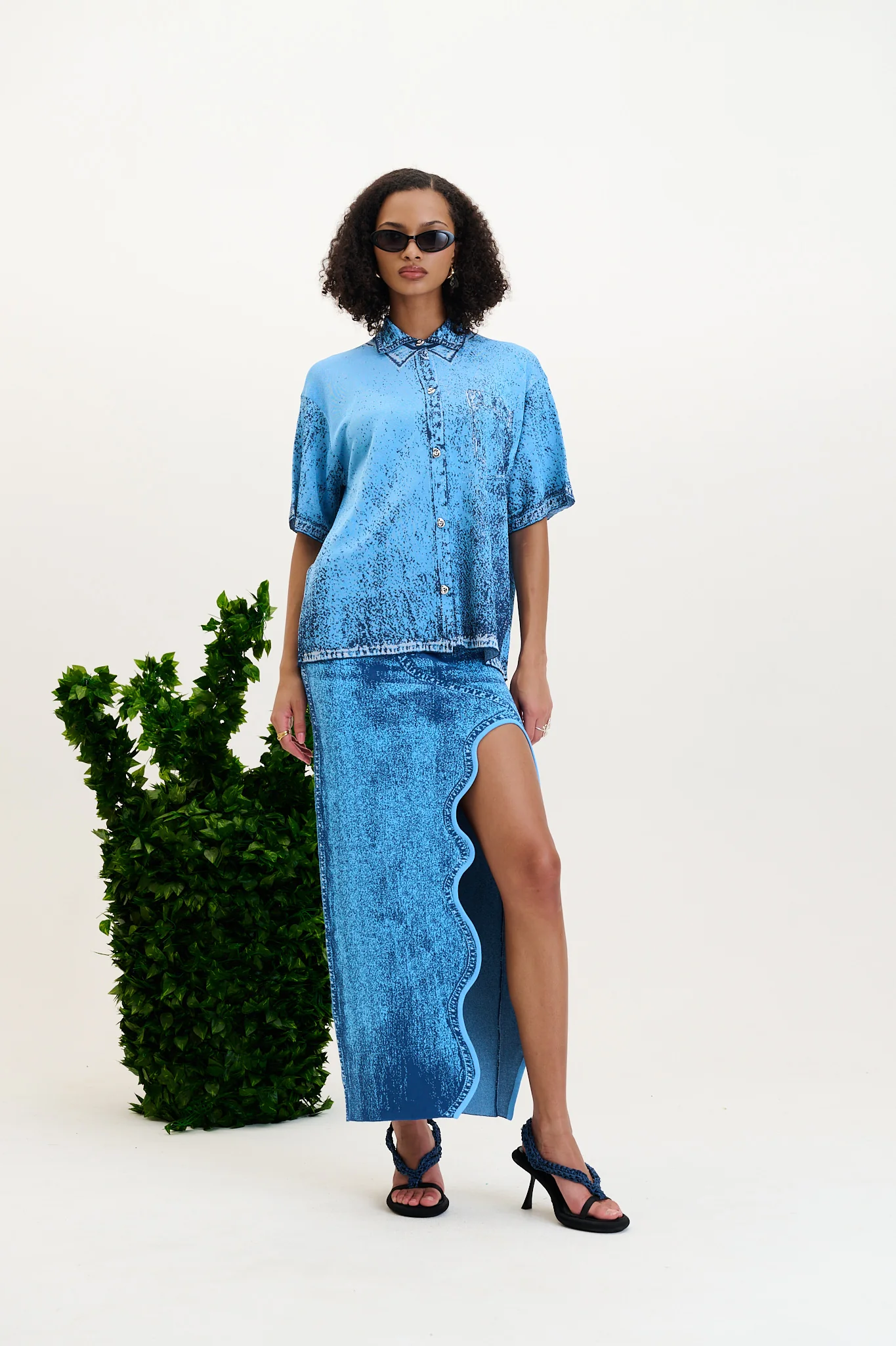 ASHER DENIM PRINT POLO - Image 2