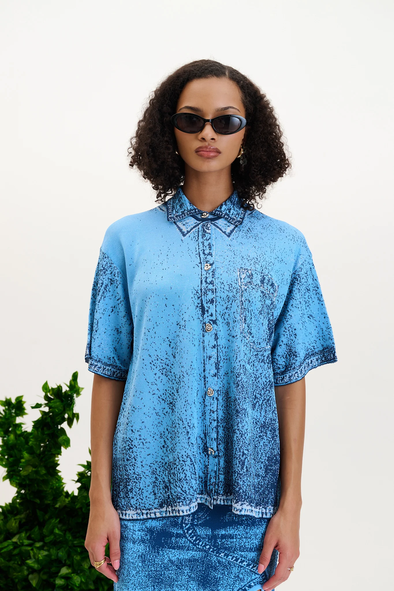 ASHER DENIM PRINT POLO - Image 5