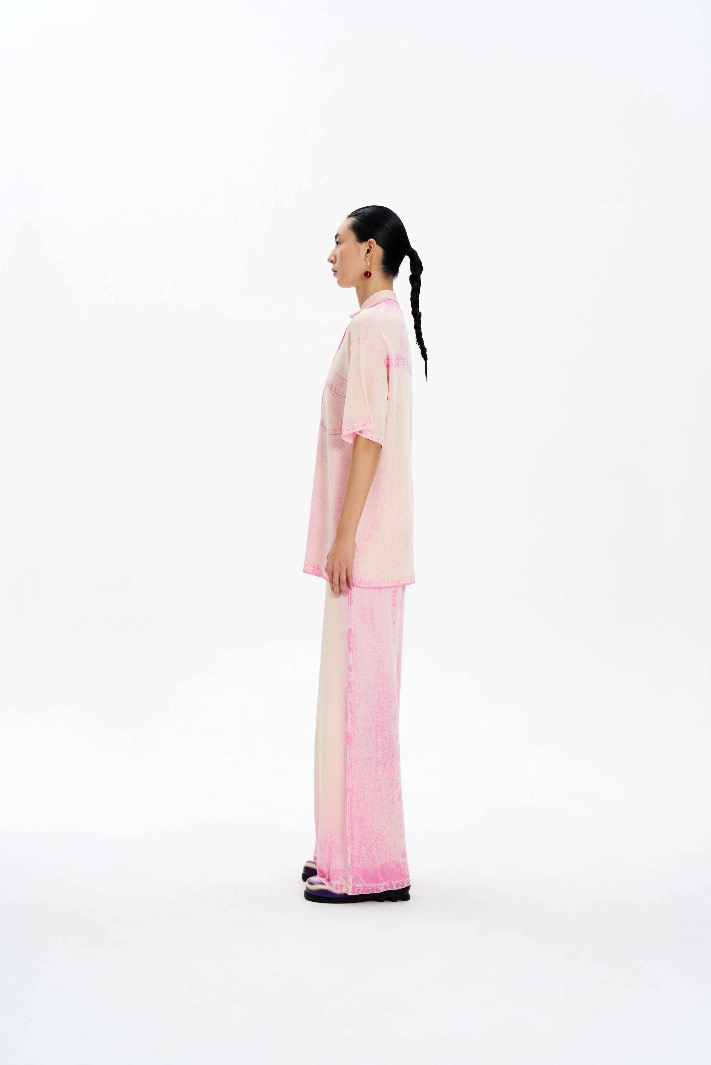 ASHER OVERSIZED DENIM PRINT POLO - Image 3