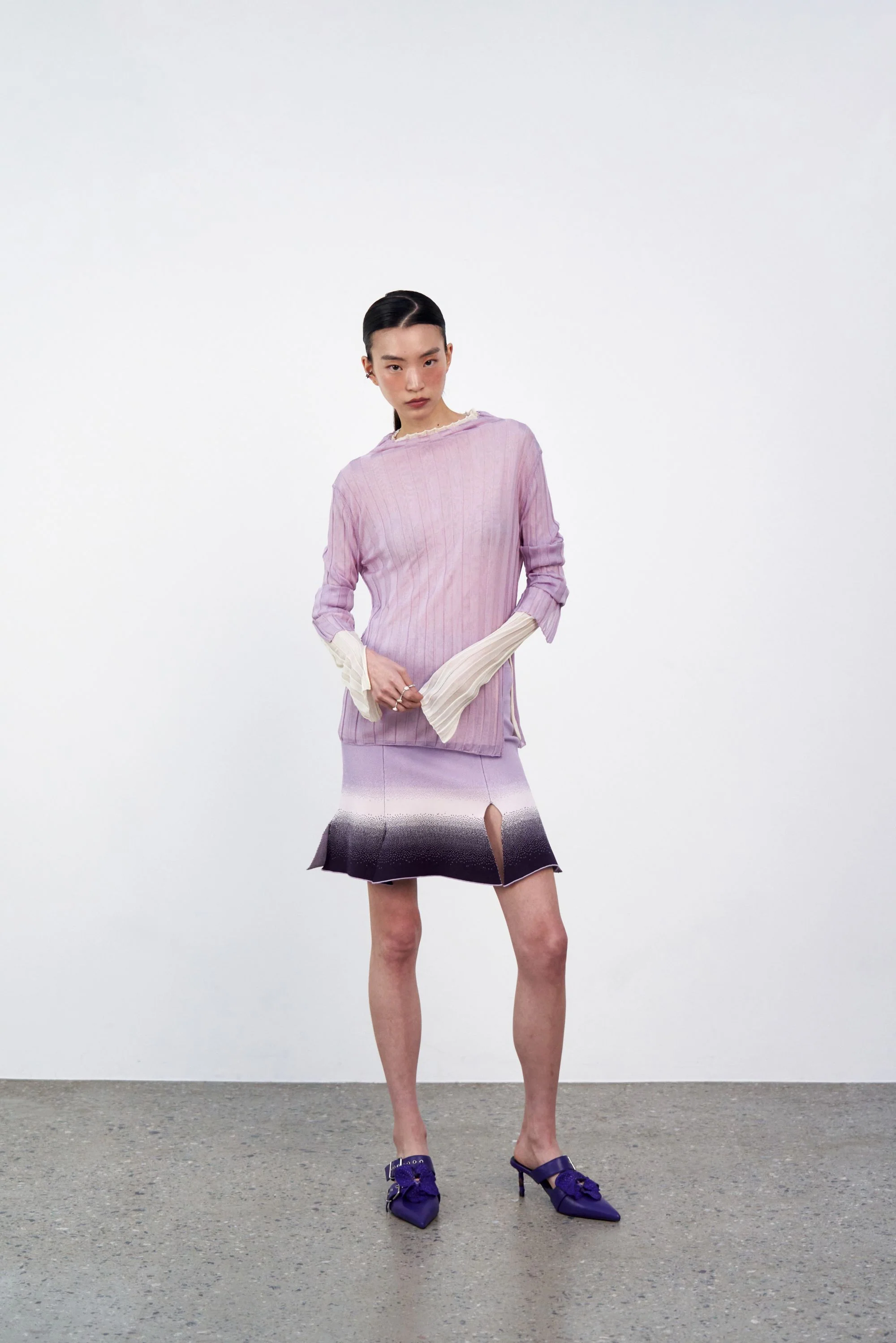 ASTER GRADIENT PRINT CARWASH SKIRT - Image 5