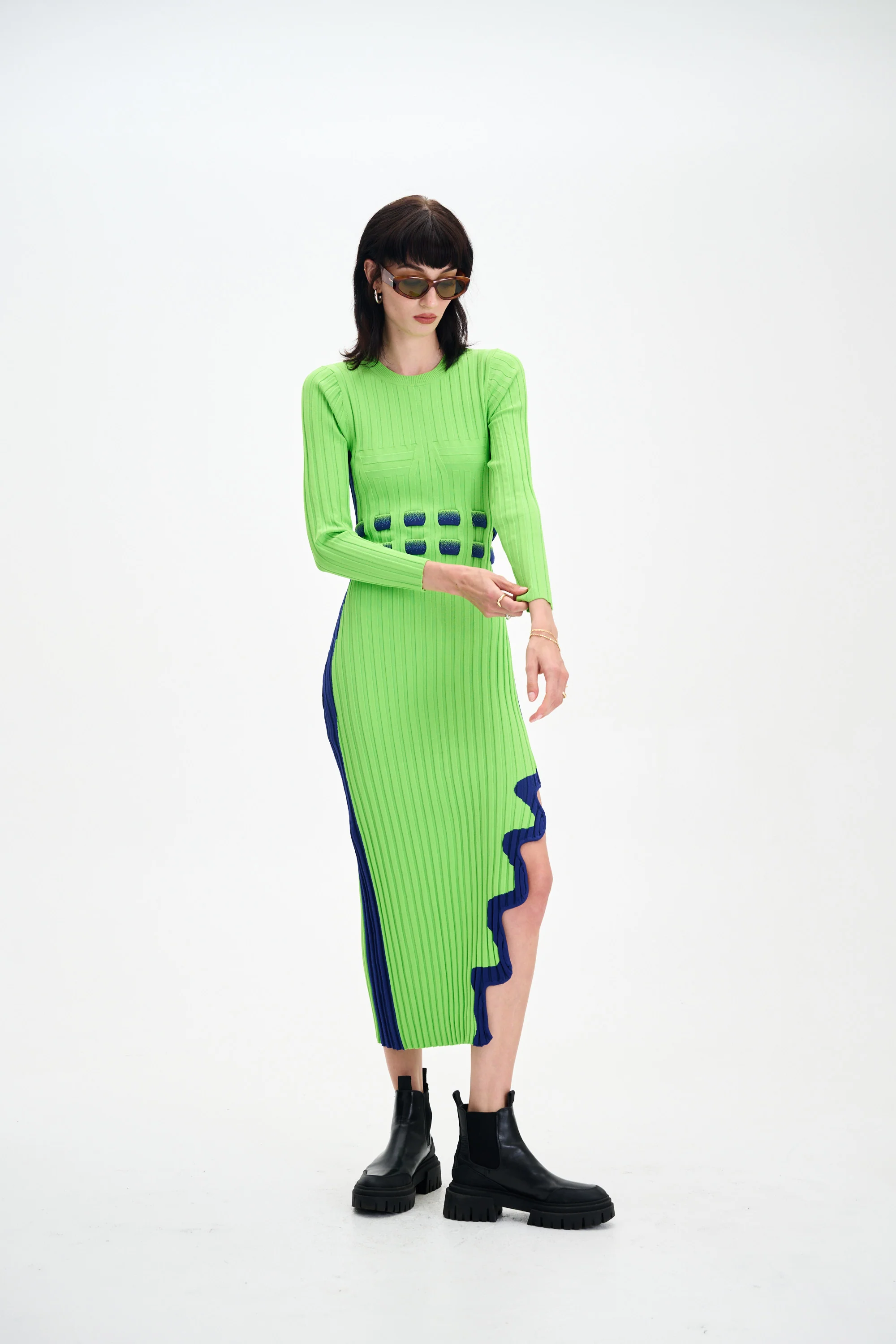 ASTER LONG SLEEVE PLEATED DRESS - Image 3