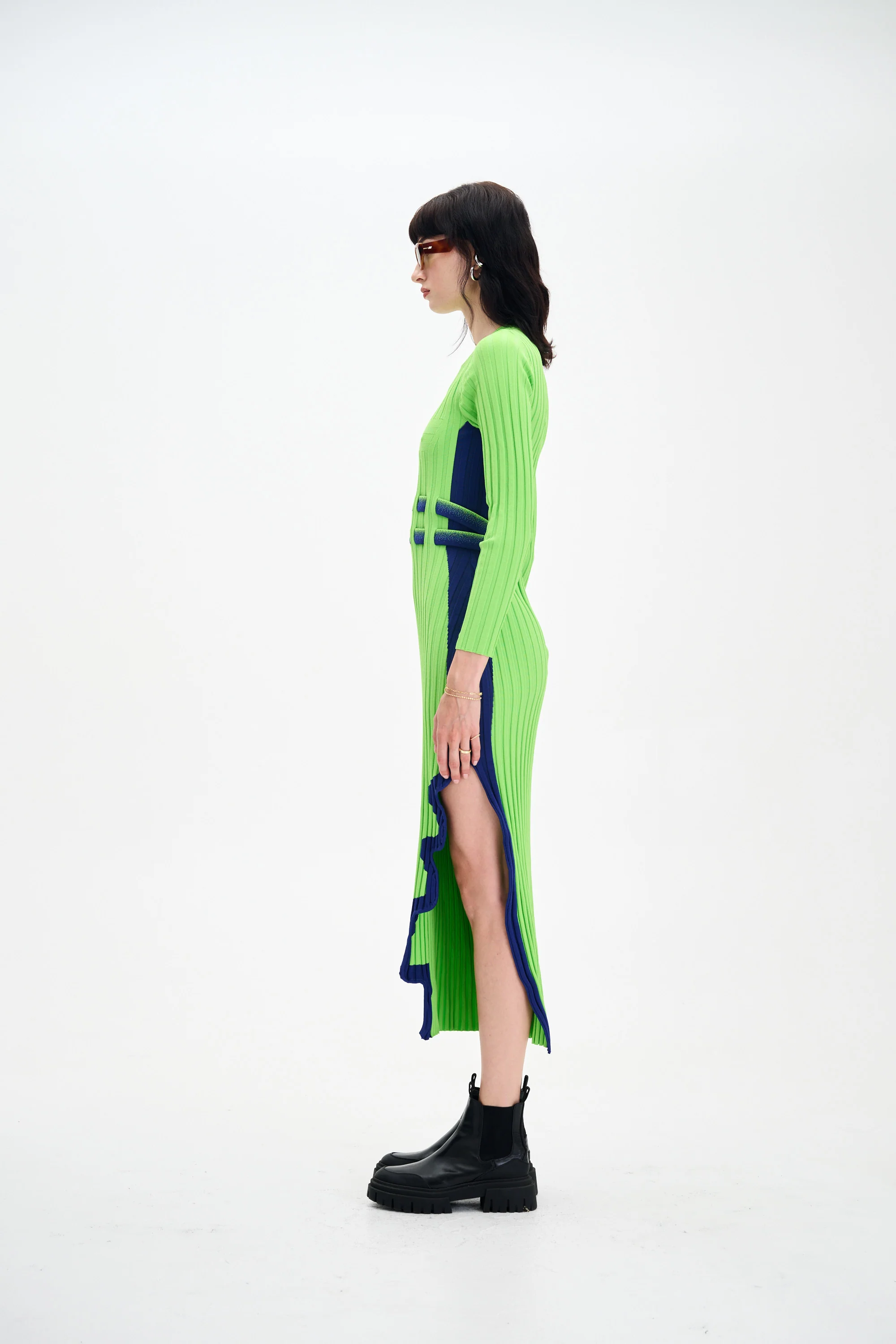 ASTER LONG SLEEVE PLEATED DRESS - Image 4