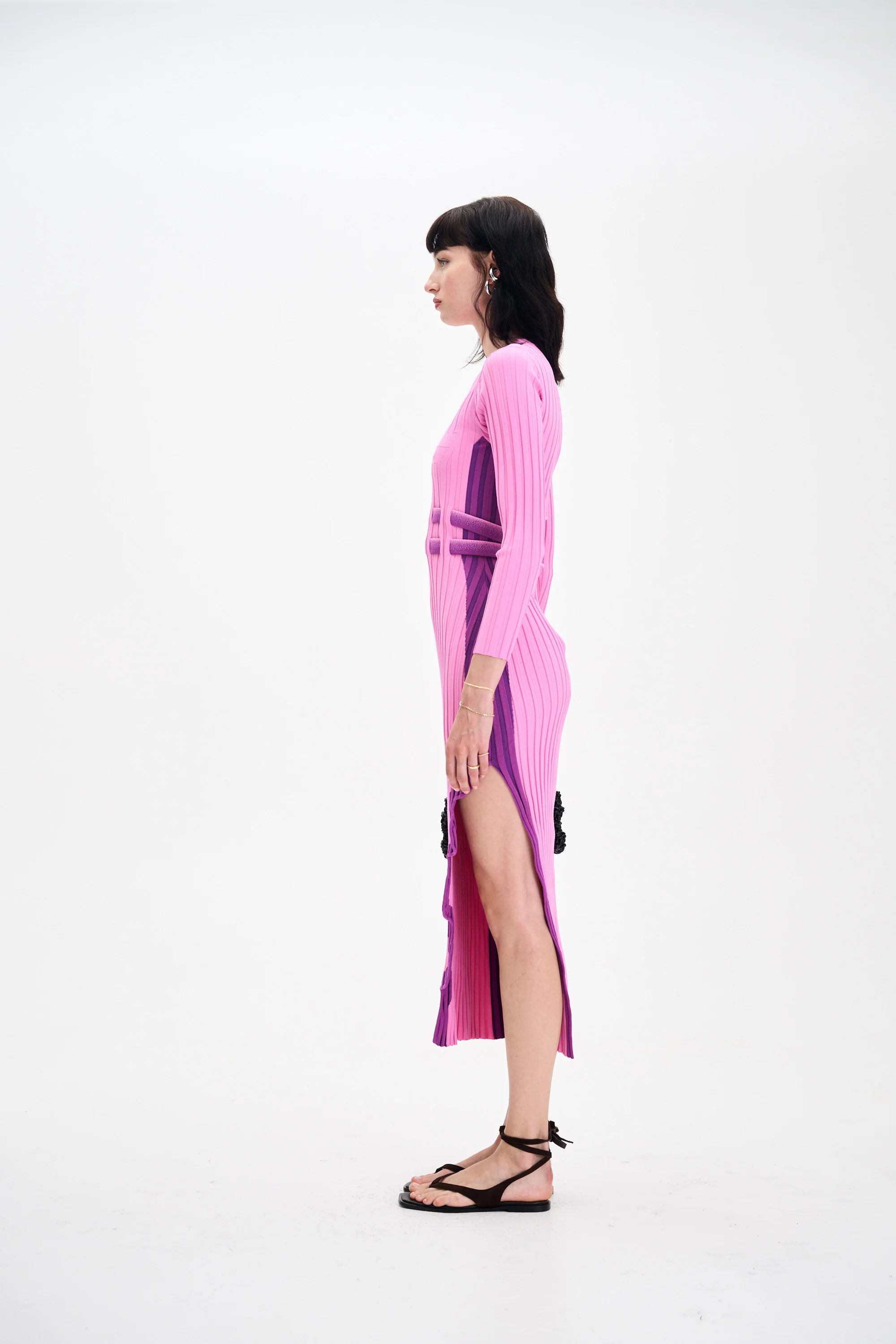 ASTER LONG SLEEVE PLEATED DRESS - Image 3