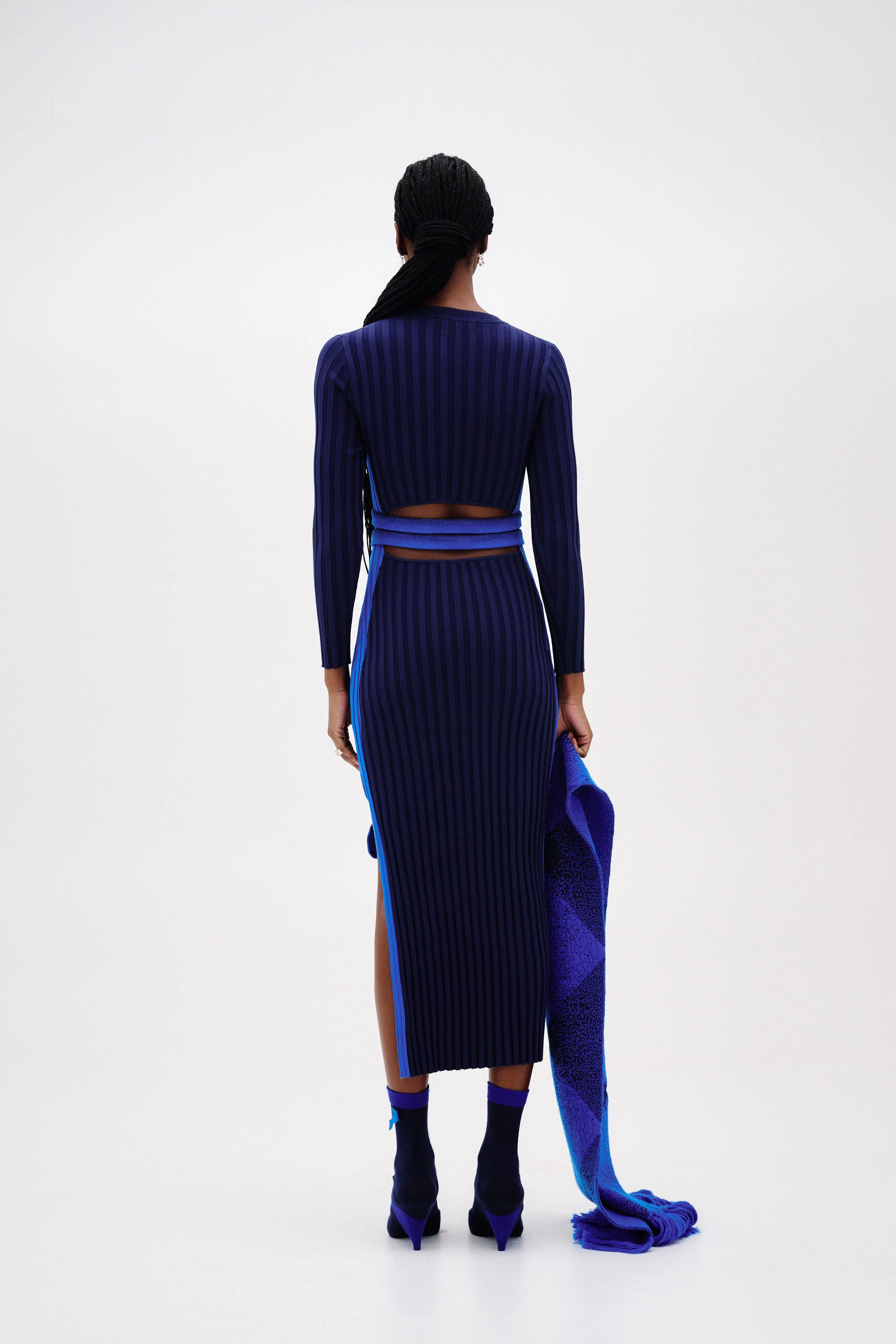 ASTER PLEATED DRESS WITH WAVY SLIT - Image 3