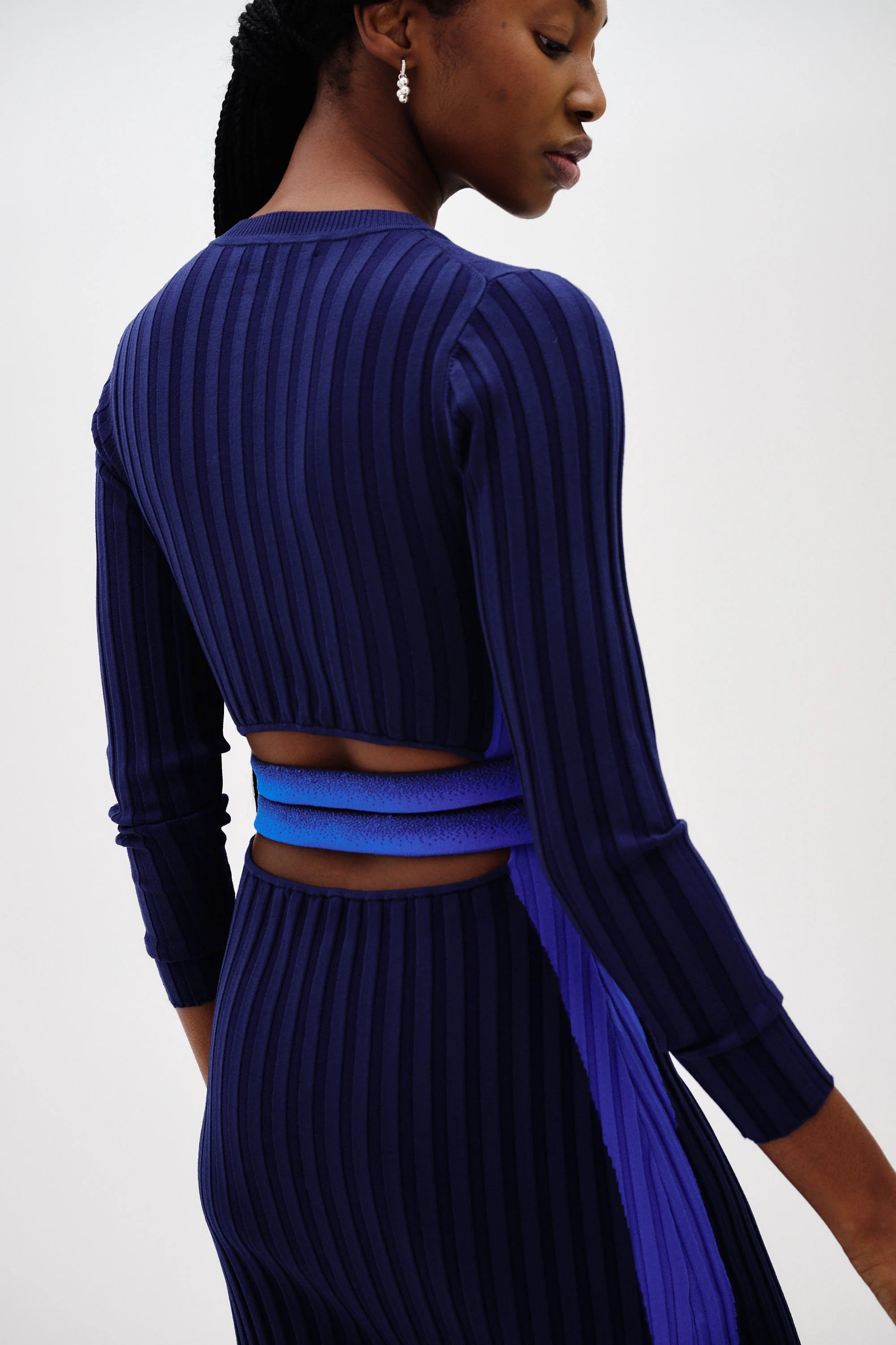 ASTER PLEATED DRESS WITH WAVY SLIT - Image 6