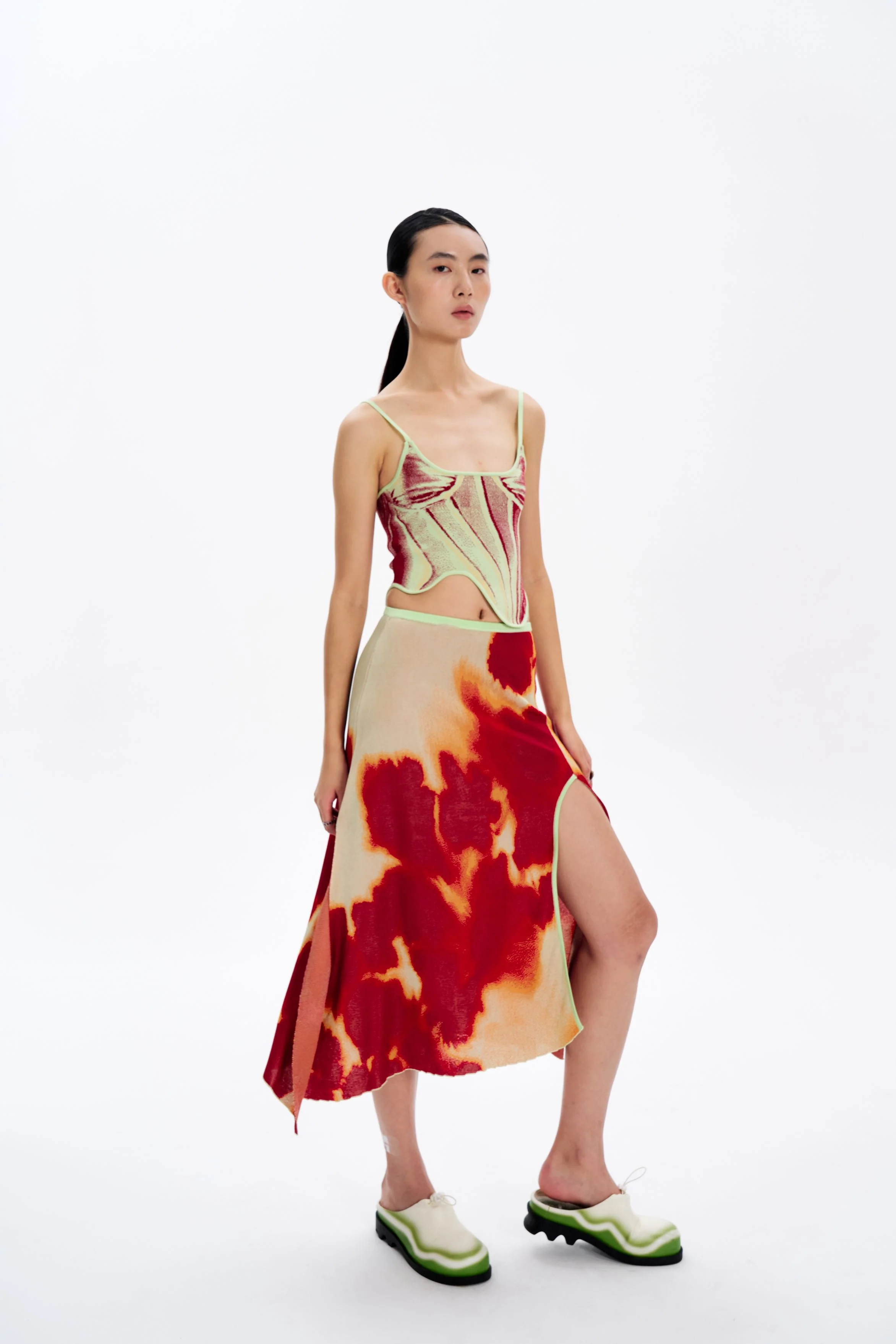 AUDREY TIE-DYE MAXI SKIRT - Image 2