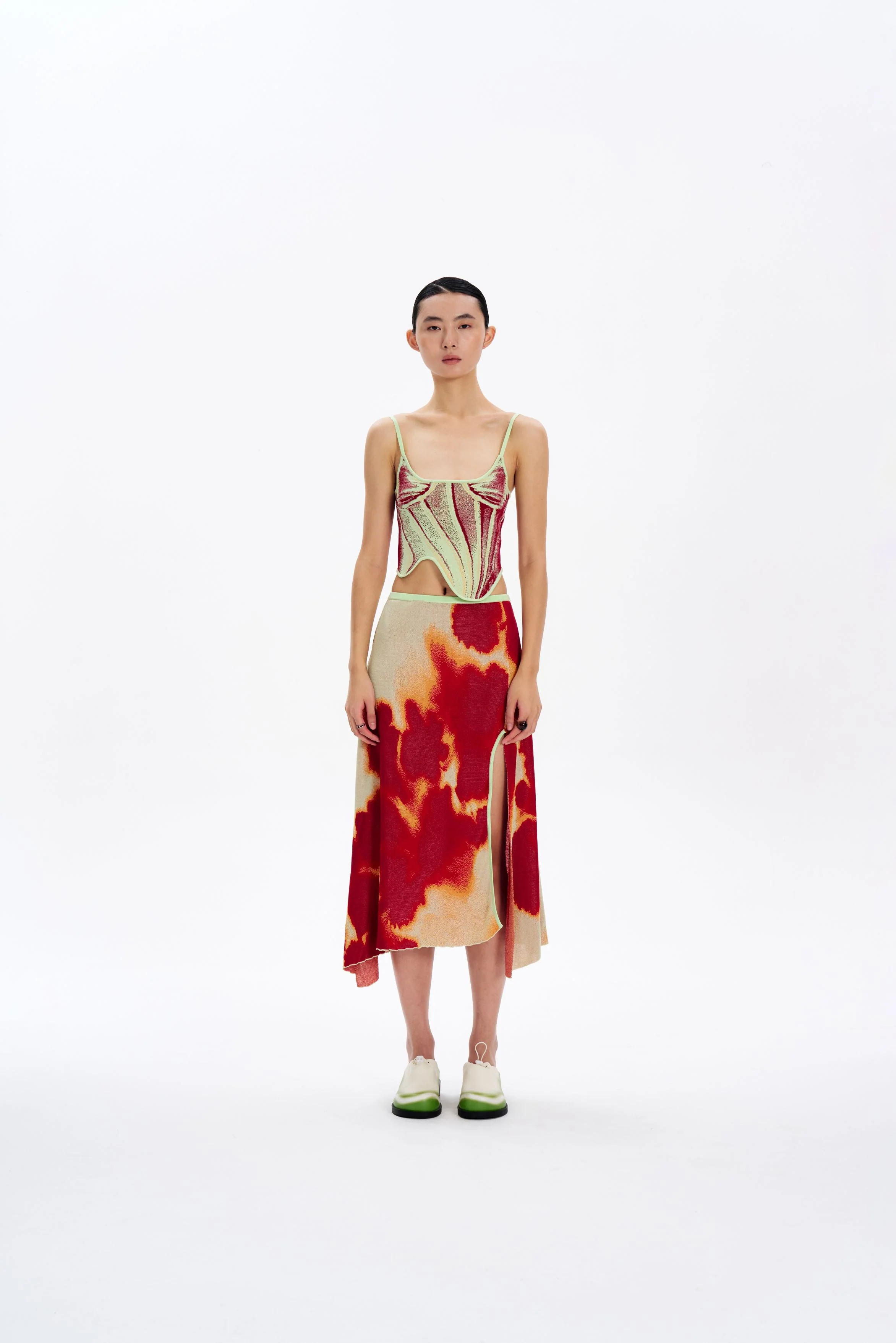 AUDREY TIE-DYE MAXI SKIRT - Image 3
