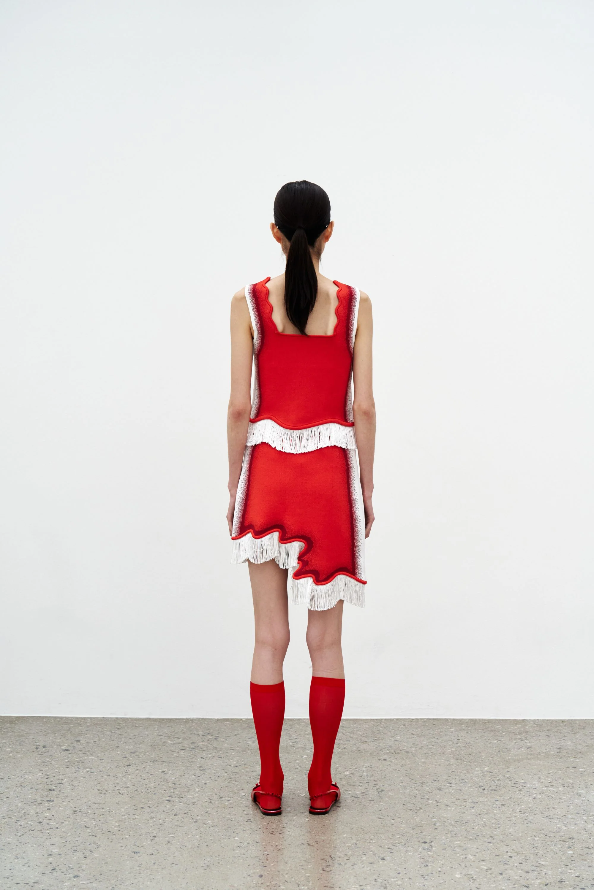 AUDREY WAVY MINI SKIRT WITH FRINGE - Image 5
