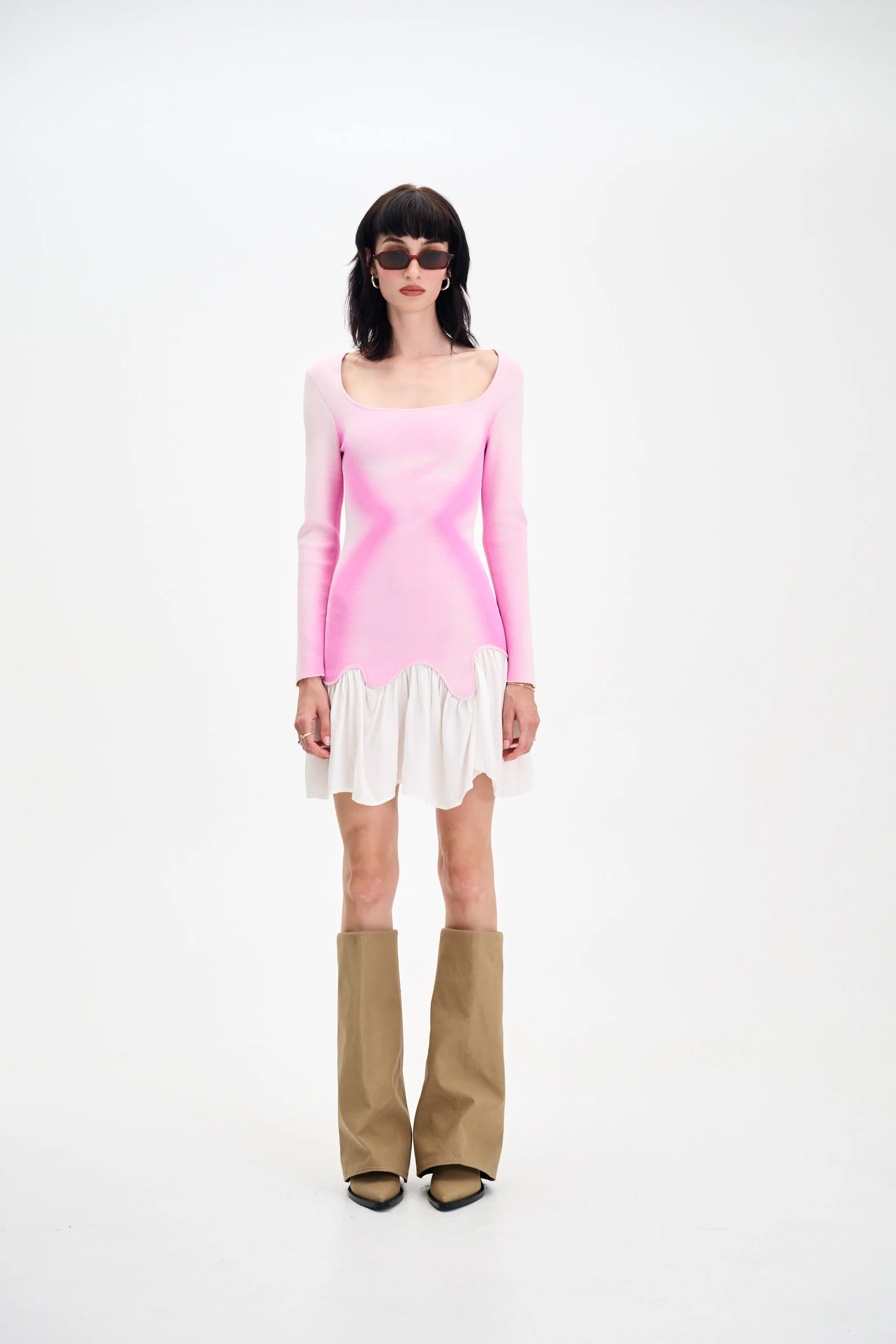 BELLA MIXED MEDIA MINI DRESS - Image 2
