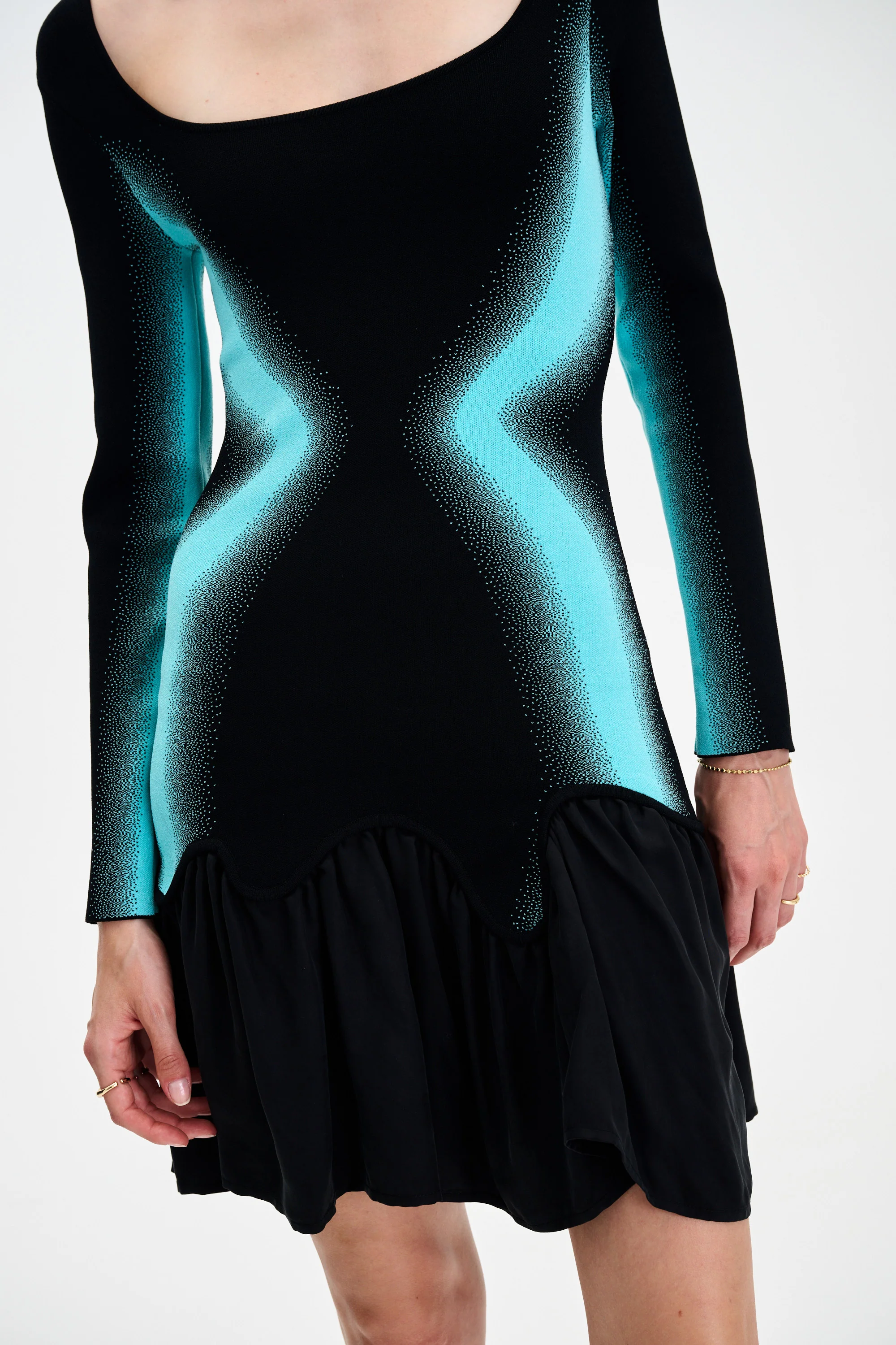 BELLA MIXED MEDIA MINI DRESS - Image 2