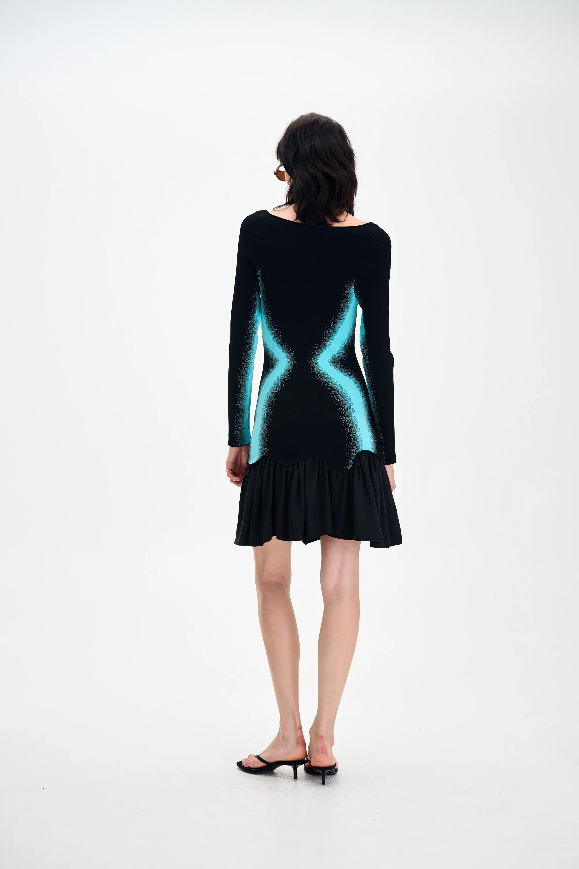 BELLA MIXED MEDIA MINI DRESS - Image 5