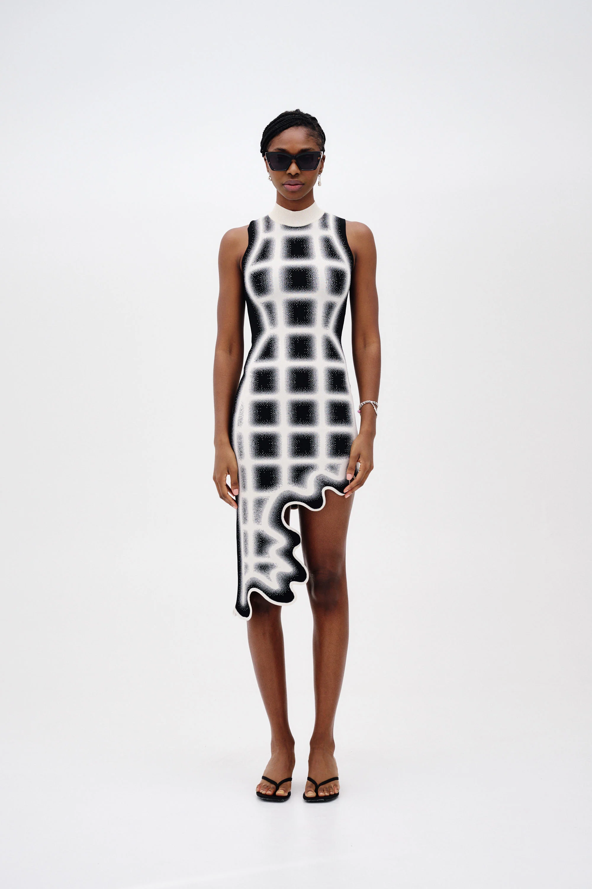 BELLA UV REACTIVE WAVY PLAID DRESS - Image 2