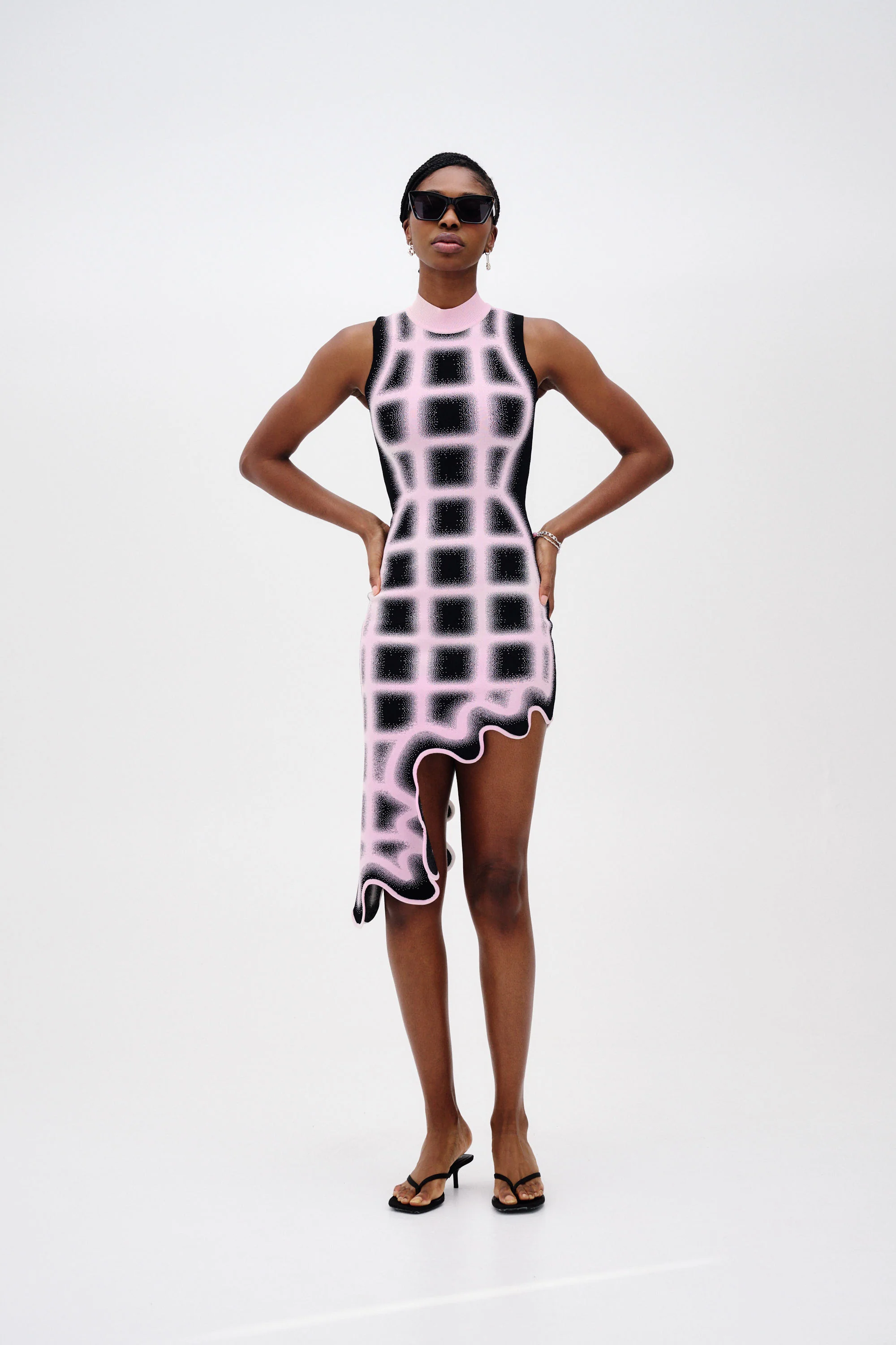 BELLA UV REACTIVE WAVY PLAID DRESS - Image 4