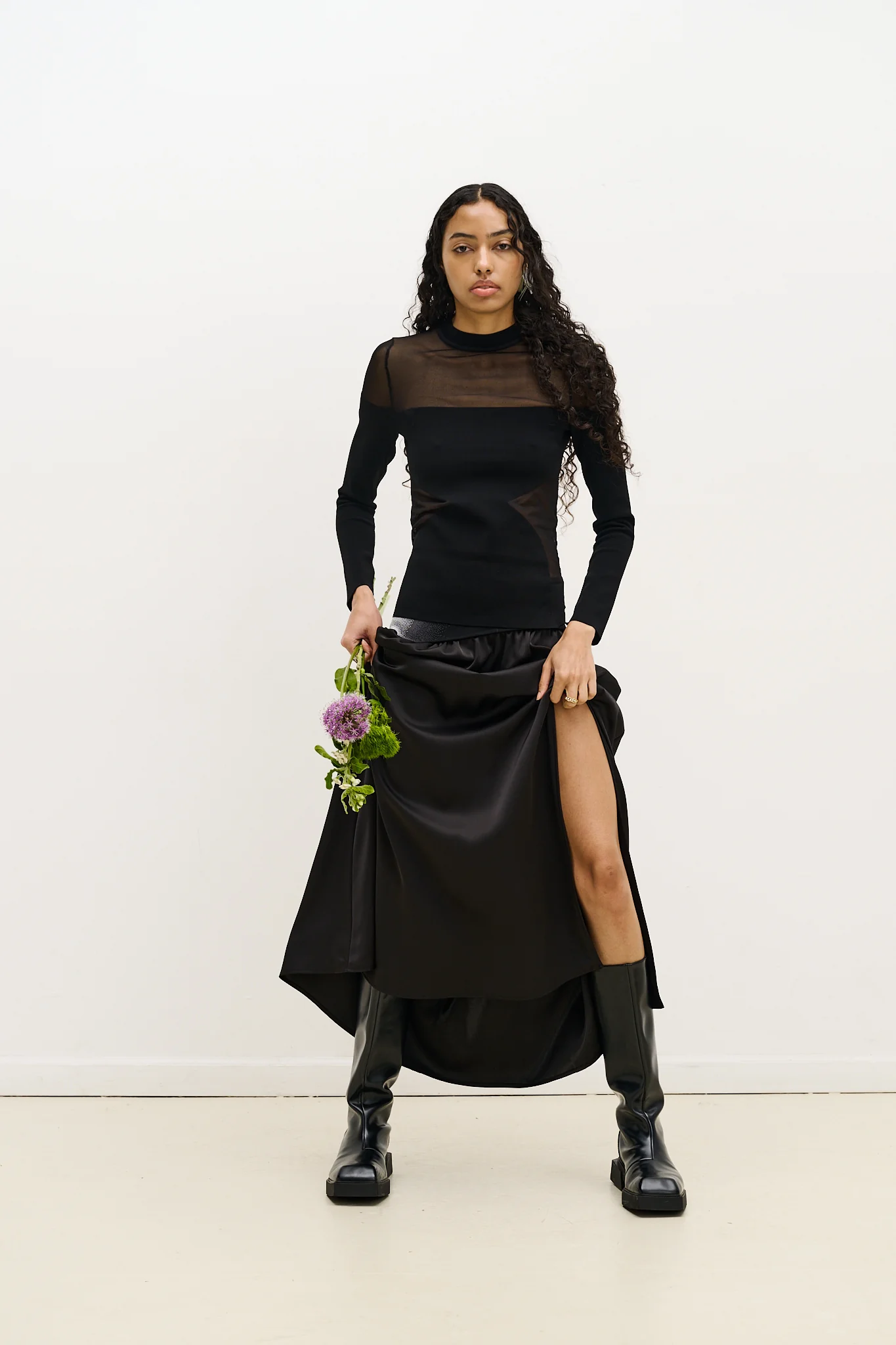 BLENNY LONG SLEEVE SHEER PULLOVER - Image 2