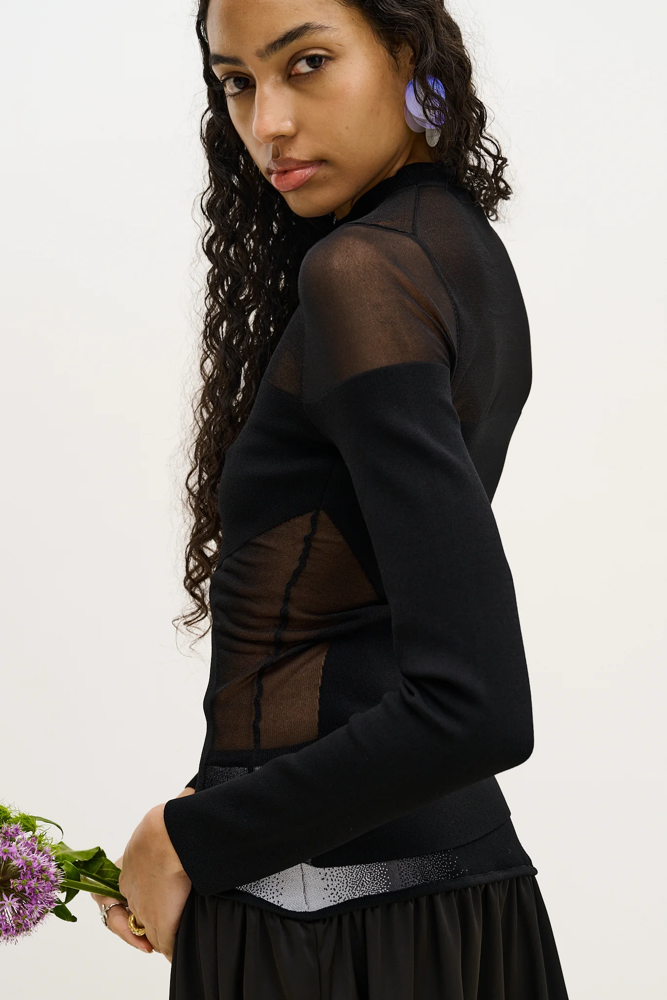 BLENNY LONG SLEEVE SHEER PULLOVER - Image 6
