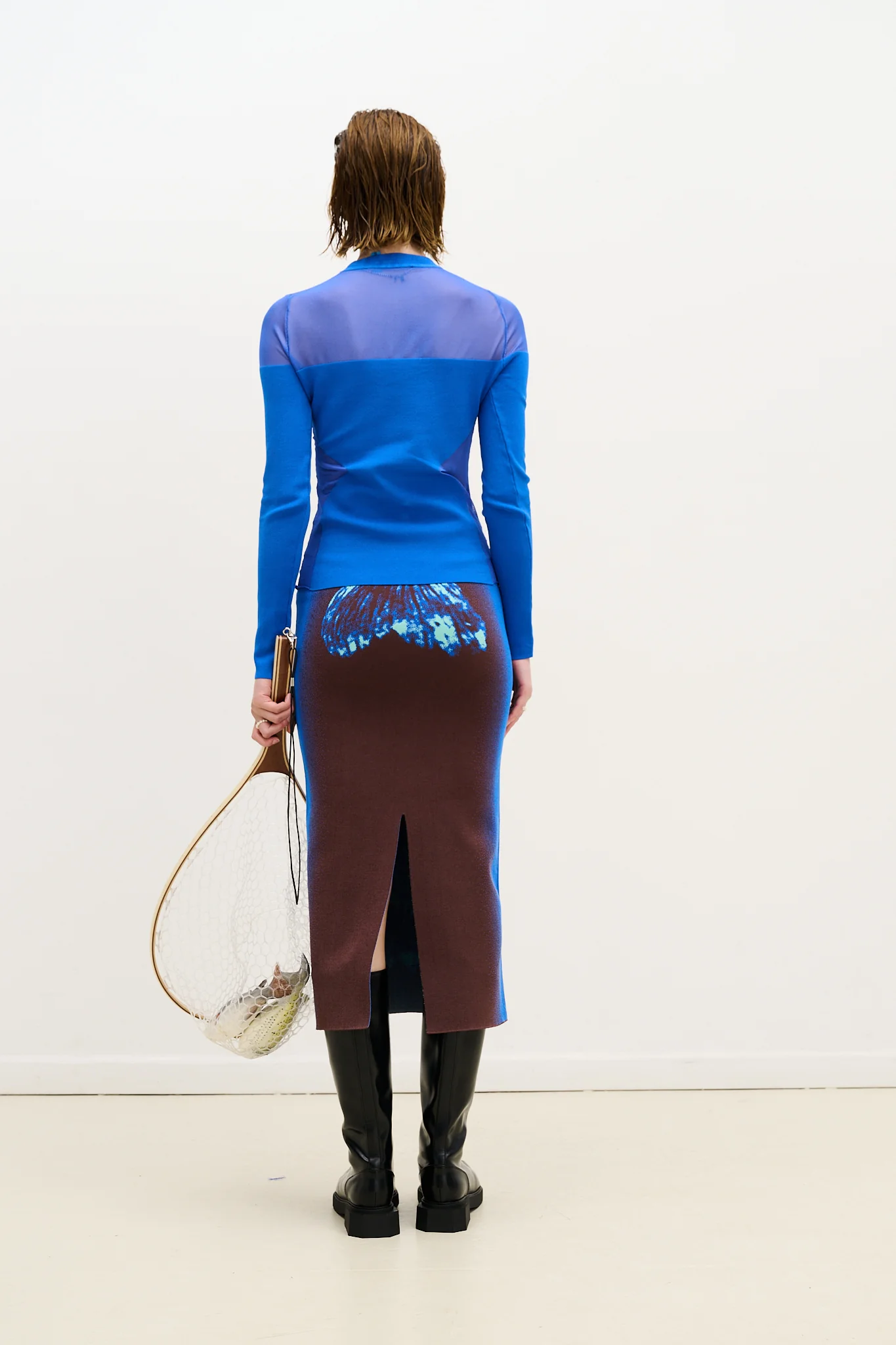 BREAM FISH PRINT MIDI SKIRT - Image 5