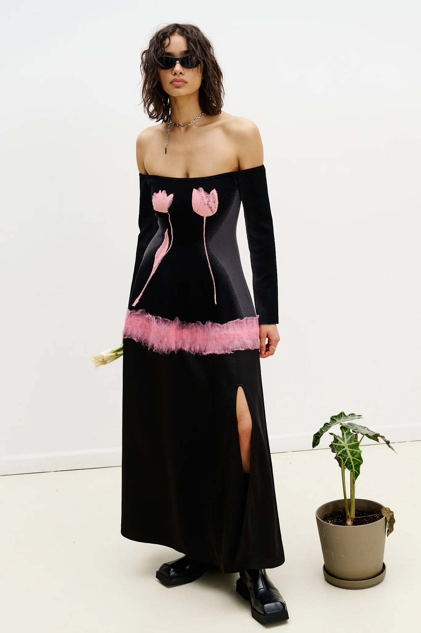 BRIONI NEEDLE PUNCH MAXI DRESS - Image 2