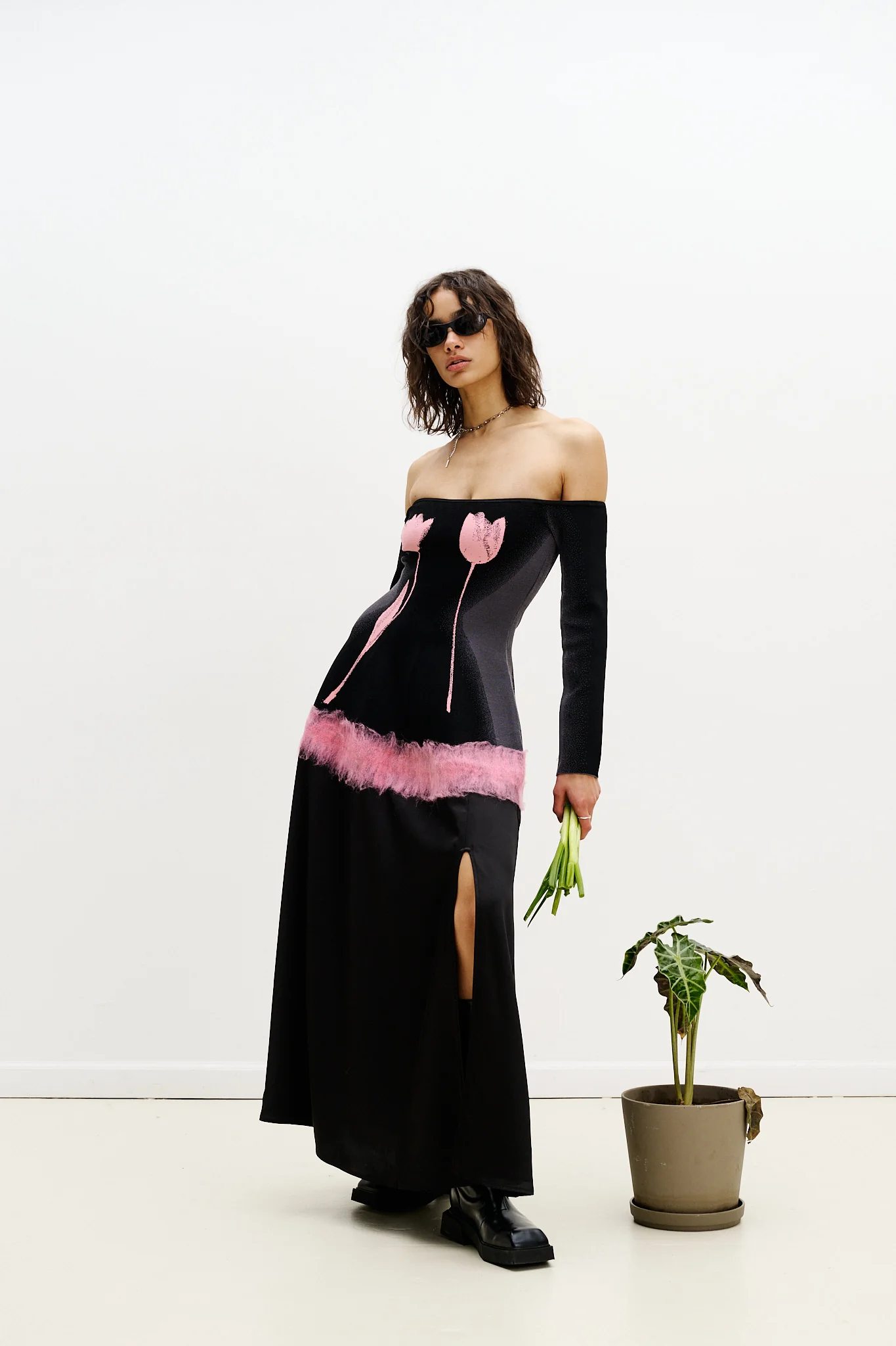 BRIONI NEEDLE PUNCH MAXI DRESS - Image 3