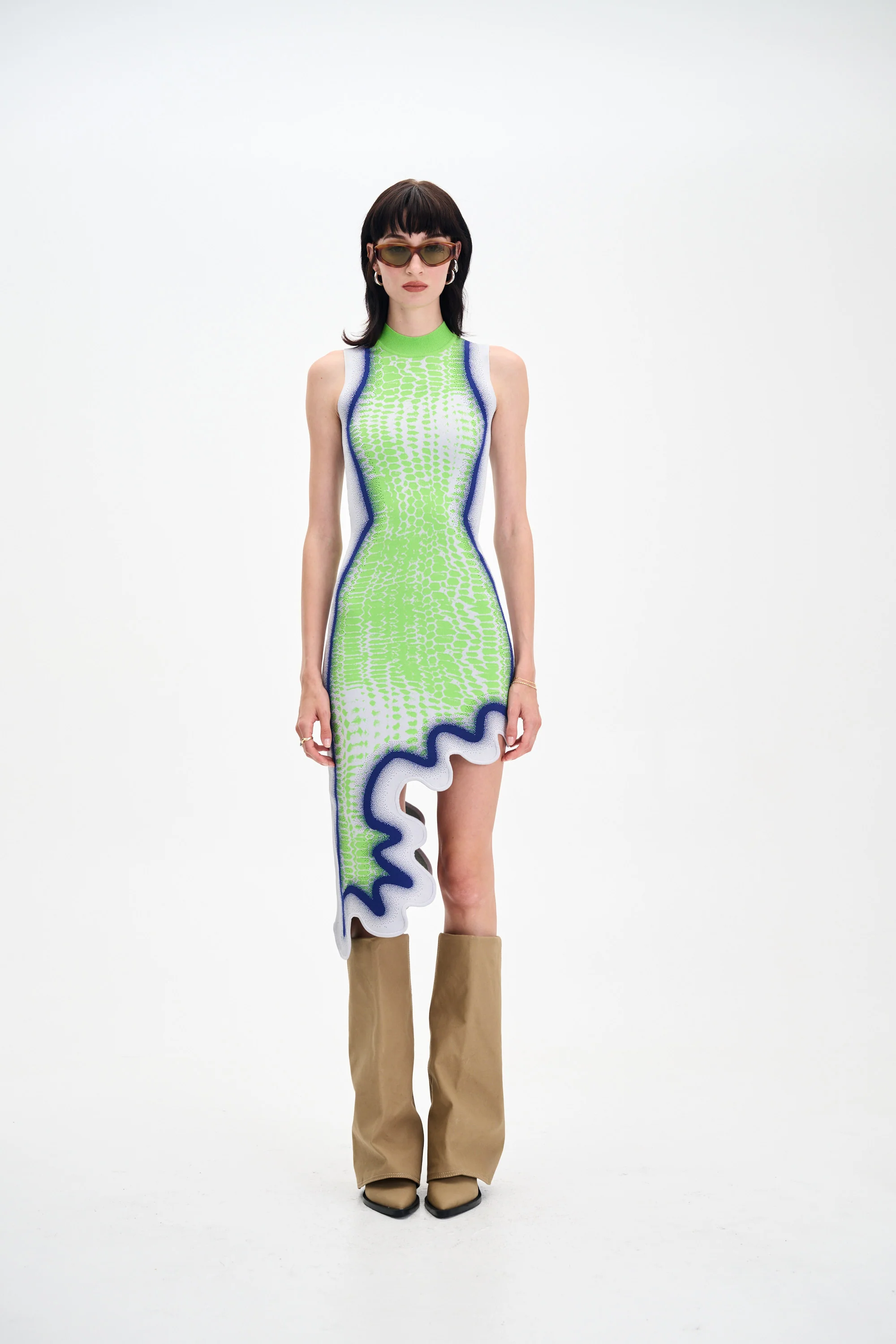 BROOKLYN WAVY ASYMMETRIC DRESS - Image 3