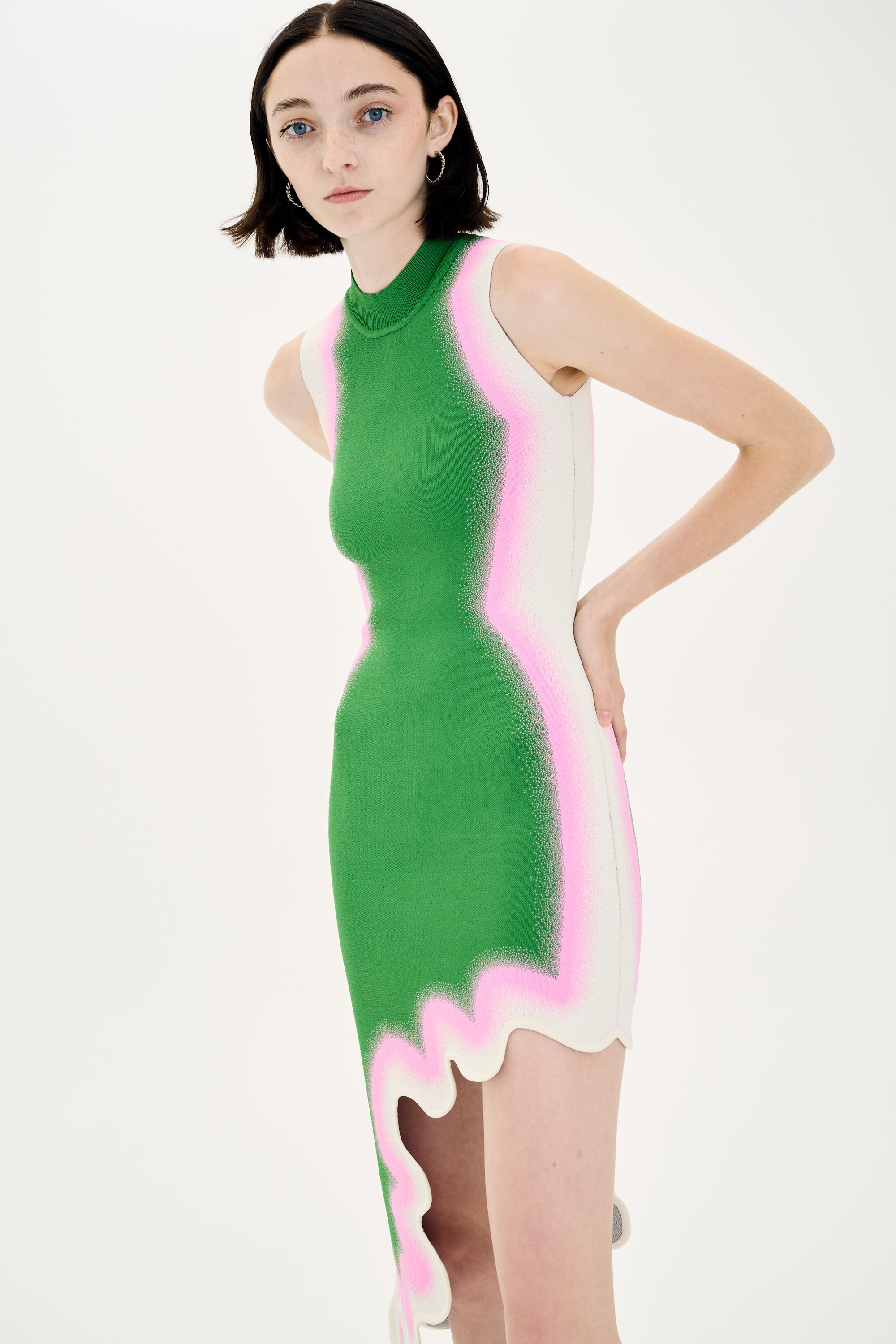 BROOKLYN WAVY ASYMMETRIC DRESS - Image 4