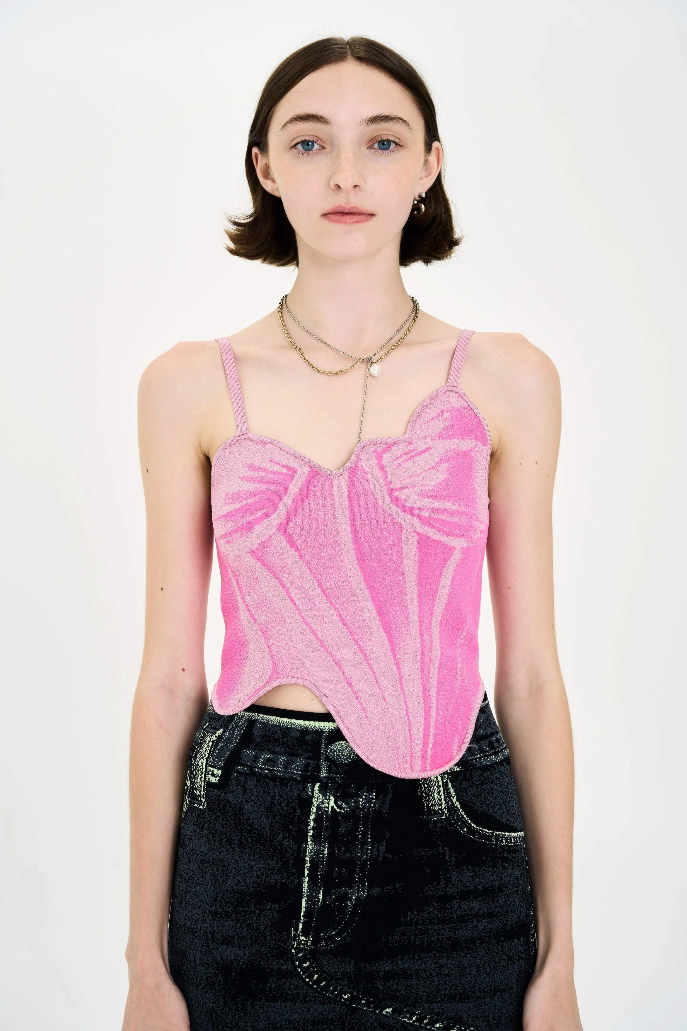 CAMELLIA DENIM PRINT TANK TOP - Image 2