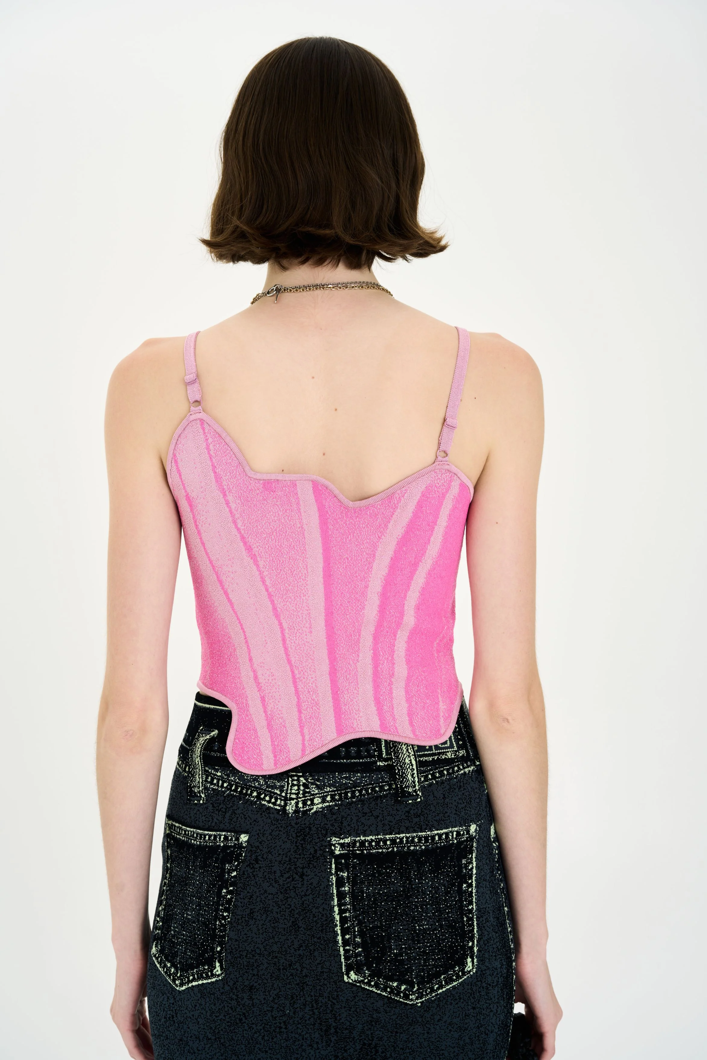 CAMELLIA DENIM PRINT TANK TOP - Image 4