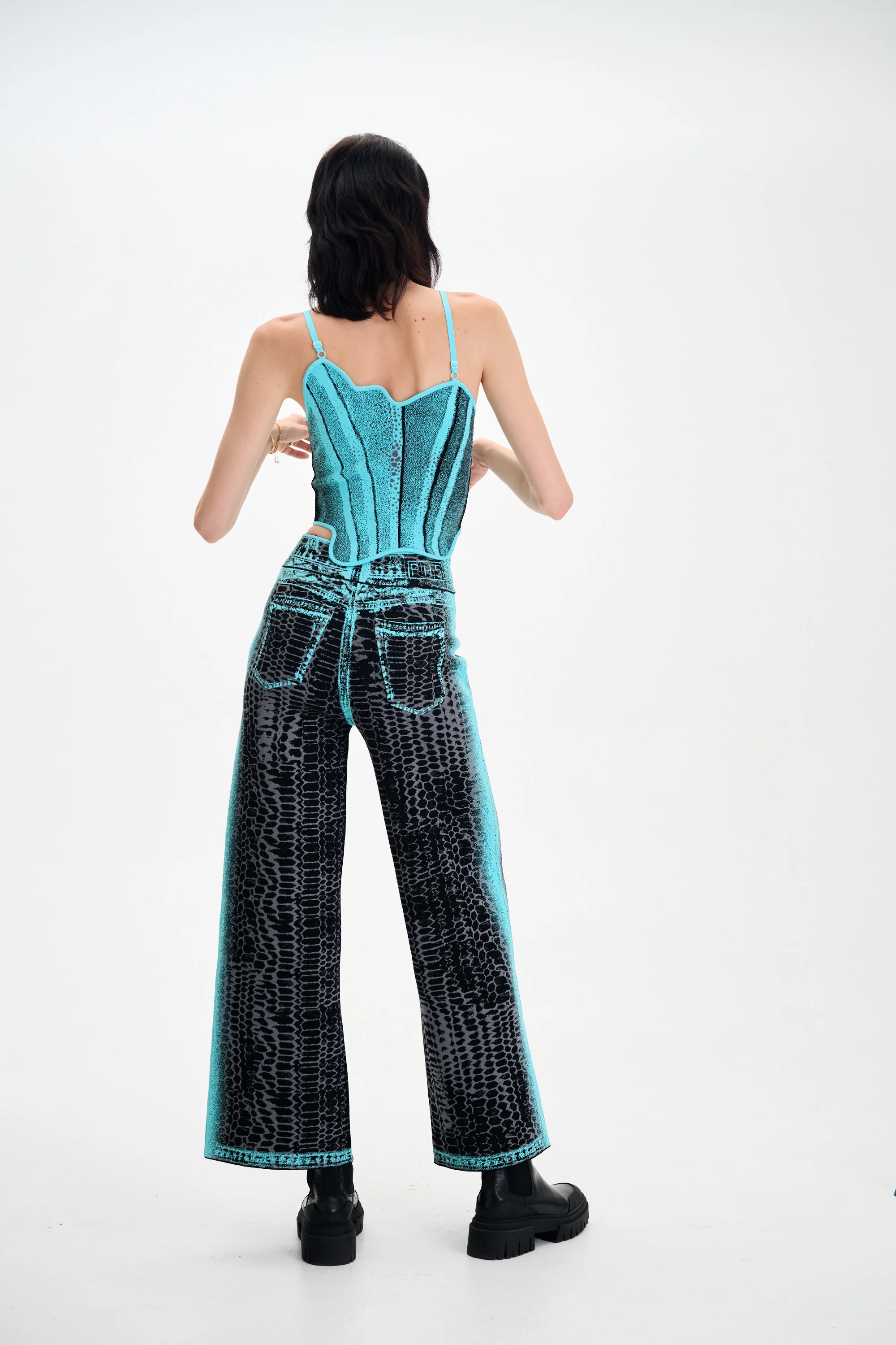 CAMELLIA DENIM PRINT TANK TOP - Image 3