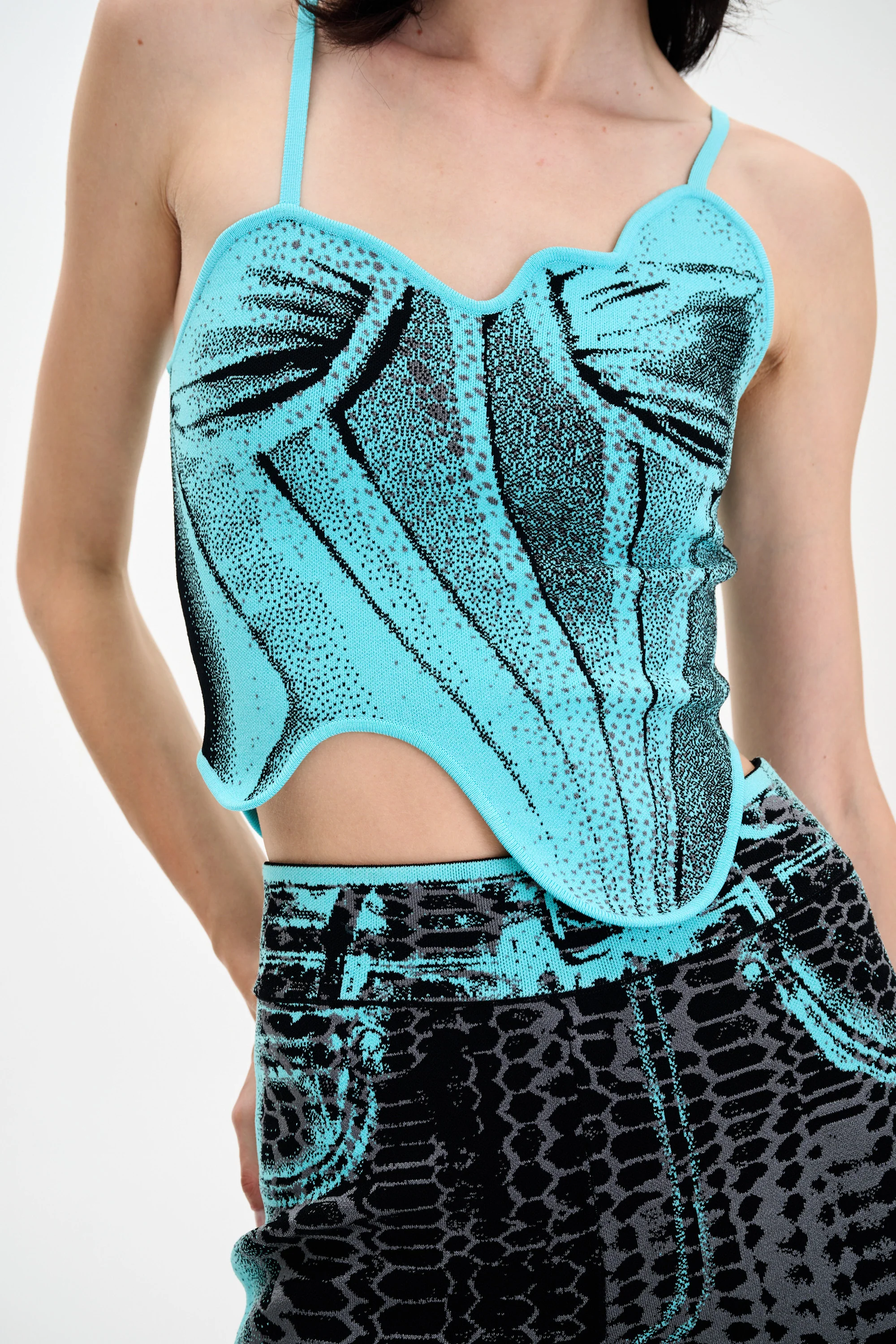 CAMELLIA DENIM PRINT TANK TOP - Image 5