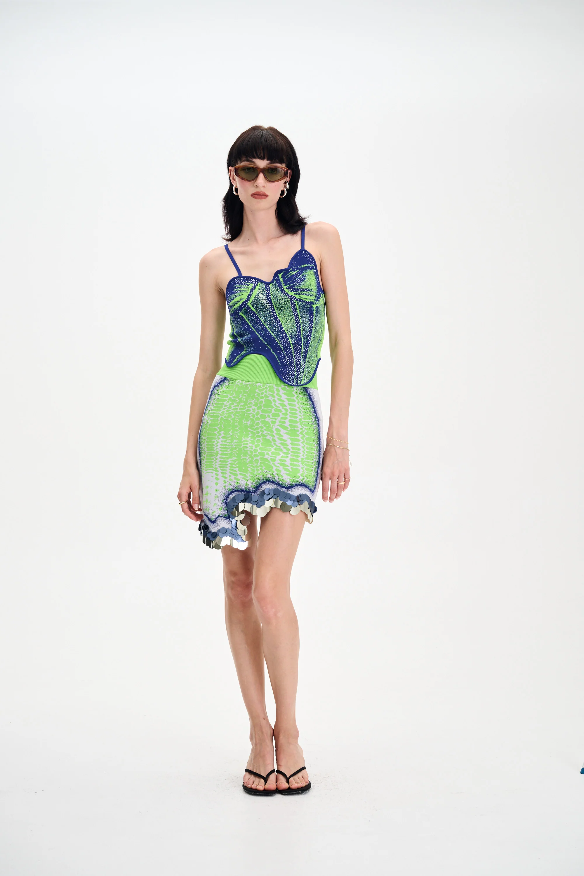 CAMELLIA DENIM PRINT TANK TOP - Image 3
