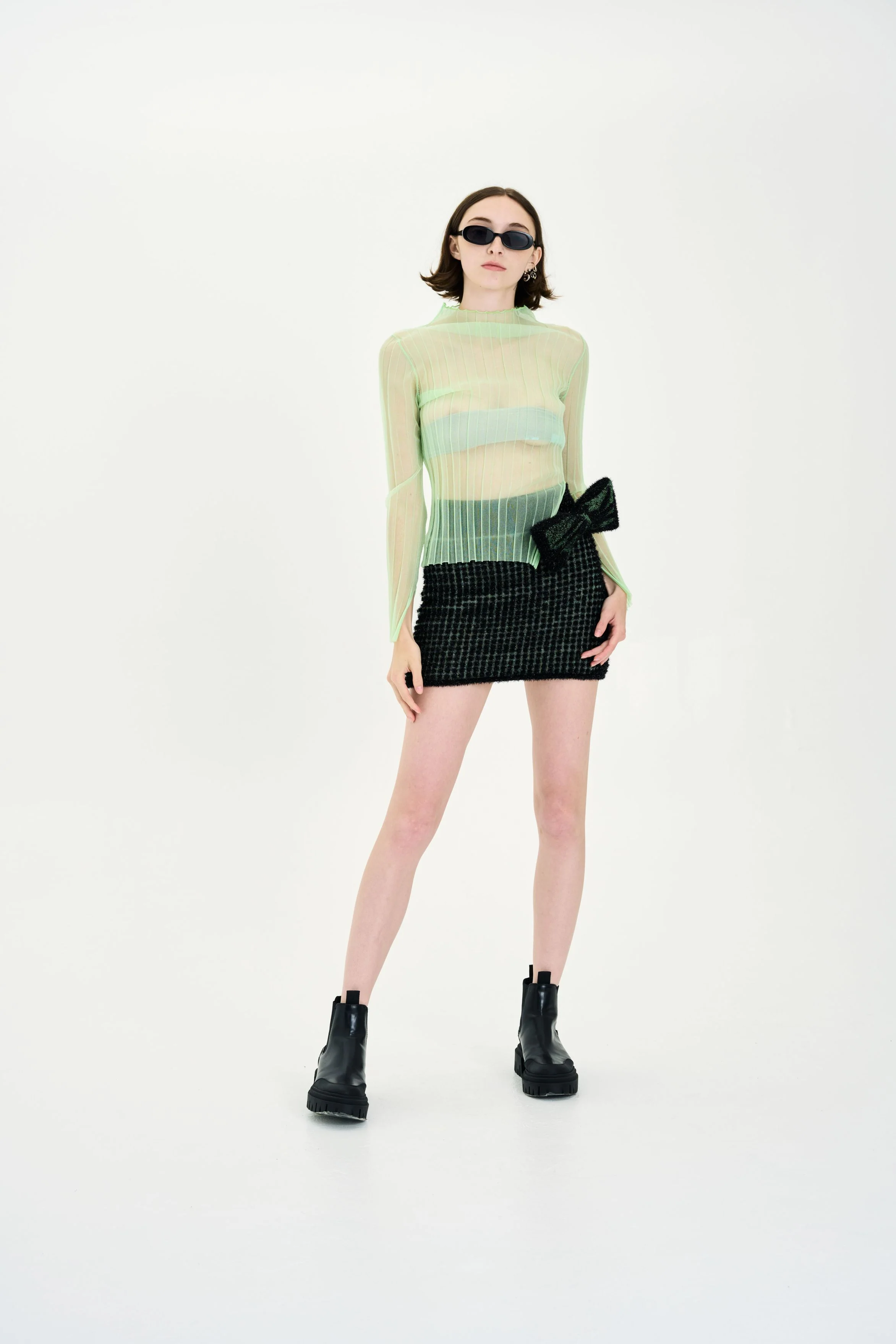 CASSIA METALLIC MINI SKIRT - Image 2