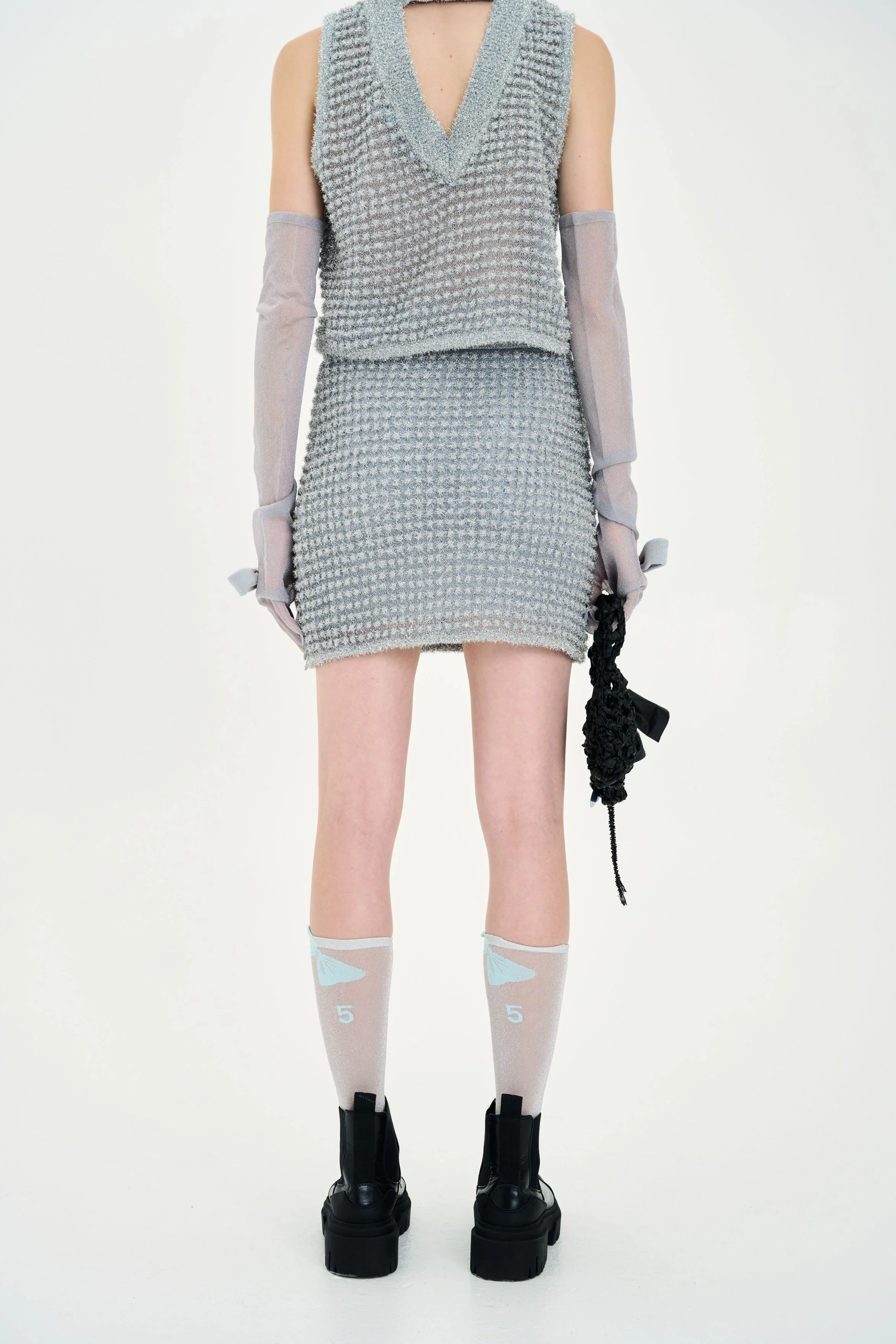 CASSIA METALLIC MINI SKIRT - Image 3