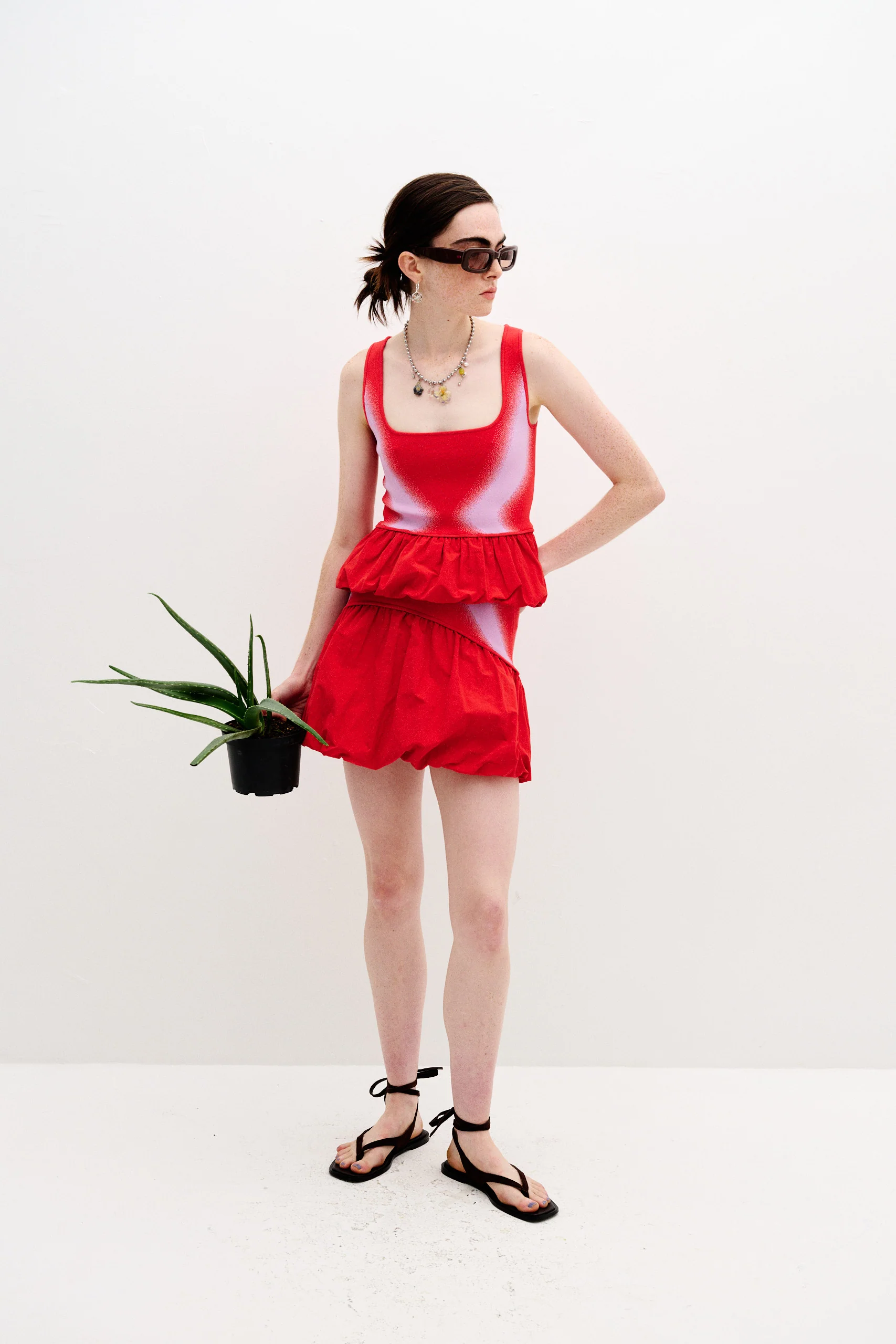 CLIVIA MIXED MEDIA MINI SKIRT - Image 2