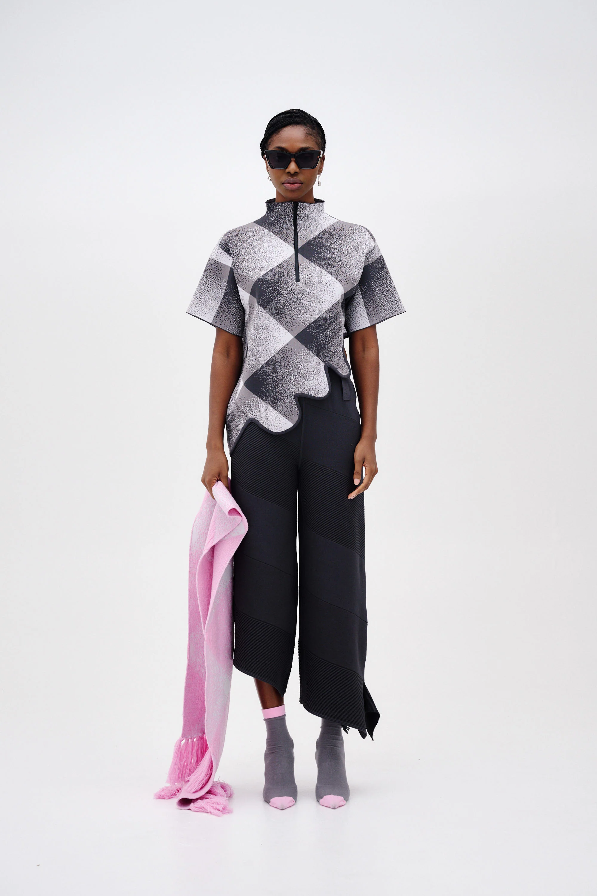 COCO ASYMMETRIC WIDE LEG PANTS - Image 2