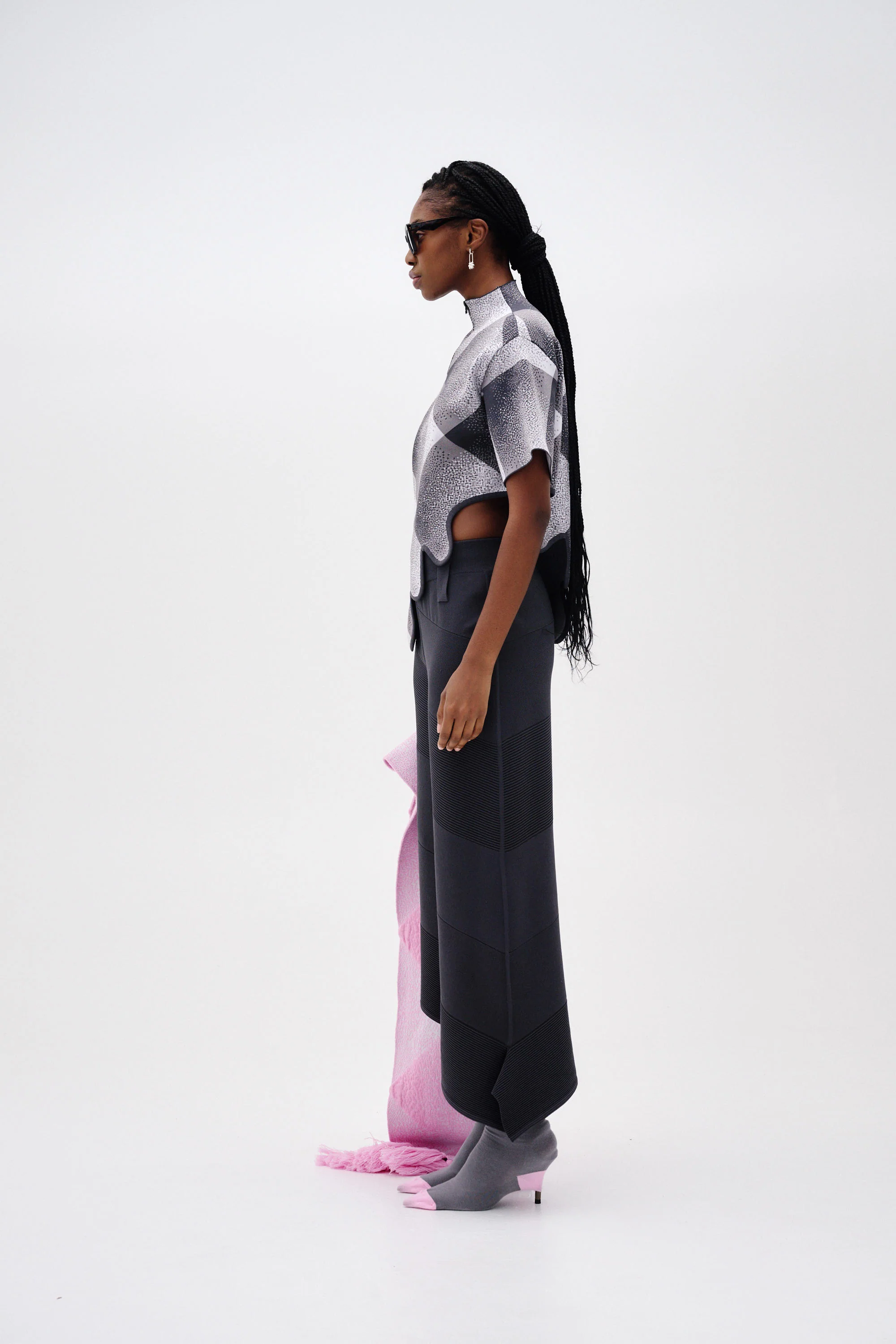 COCO ASYMMETRIC WIDE LEG PANTS - Image 3