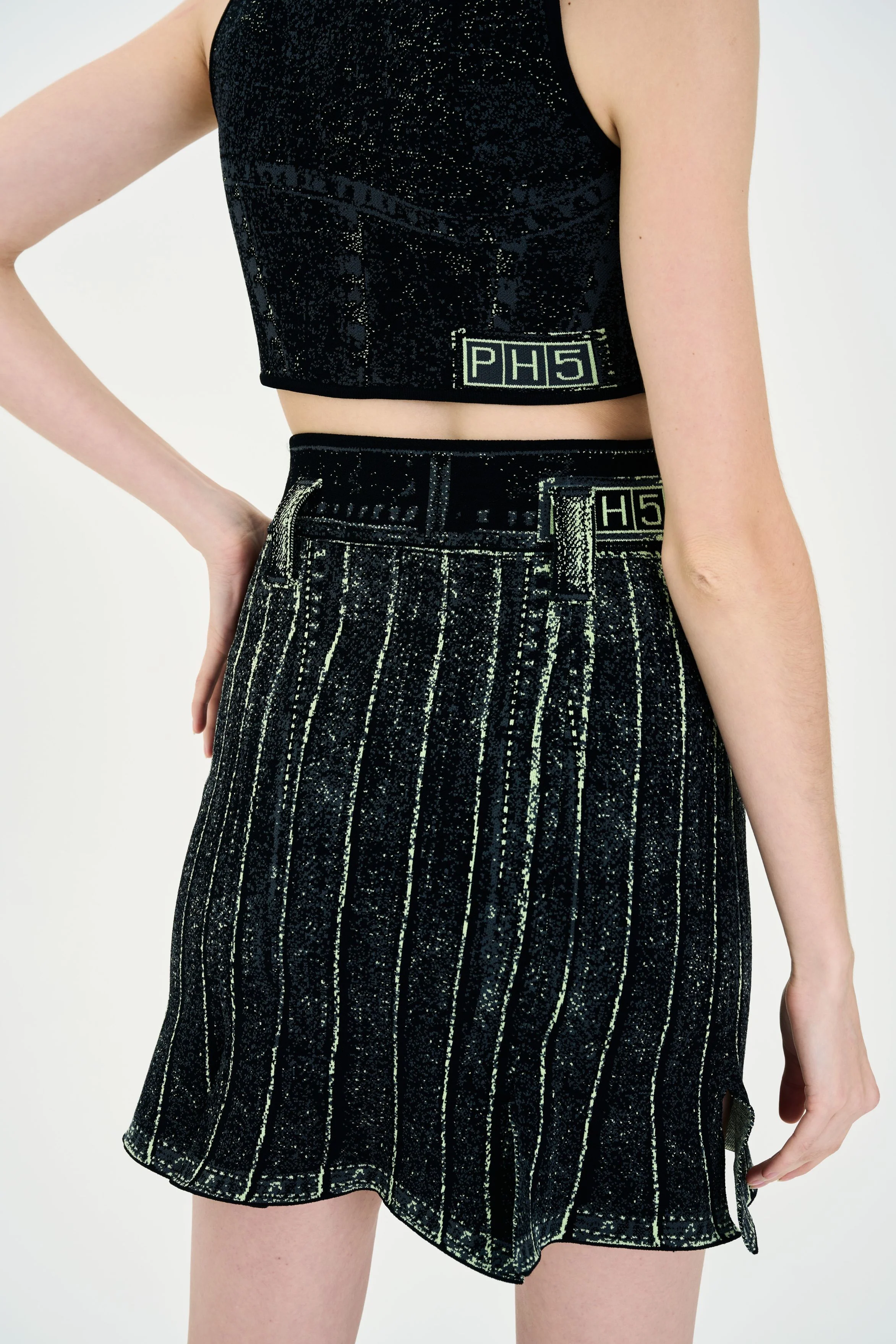 DAHLIA DENIM PRINT CARWASH SKIRT - Image 3