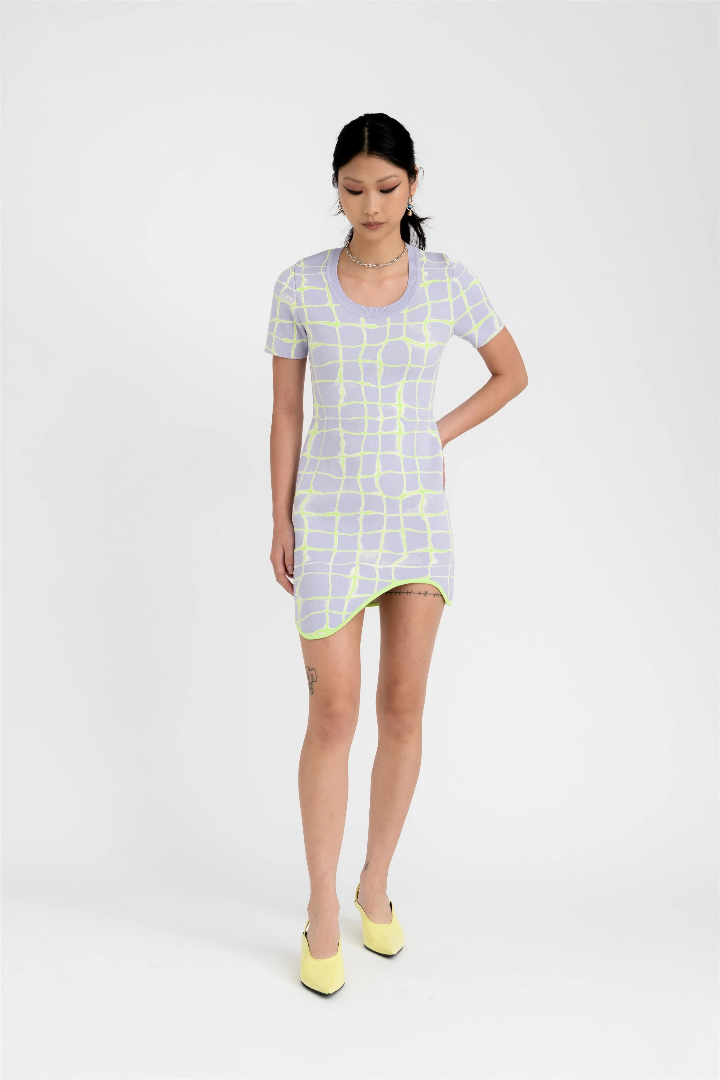 DEXTER AQUA SHORT SLEEVE MINI DRESS - Image 2