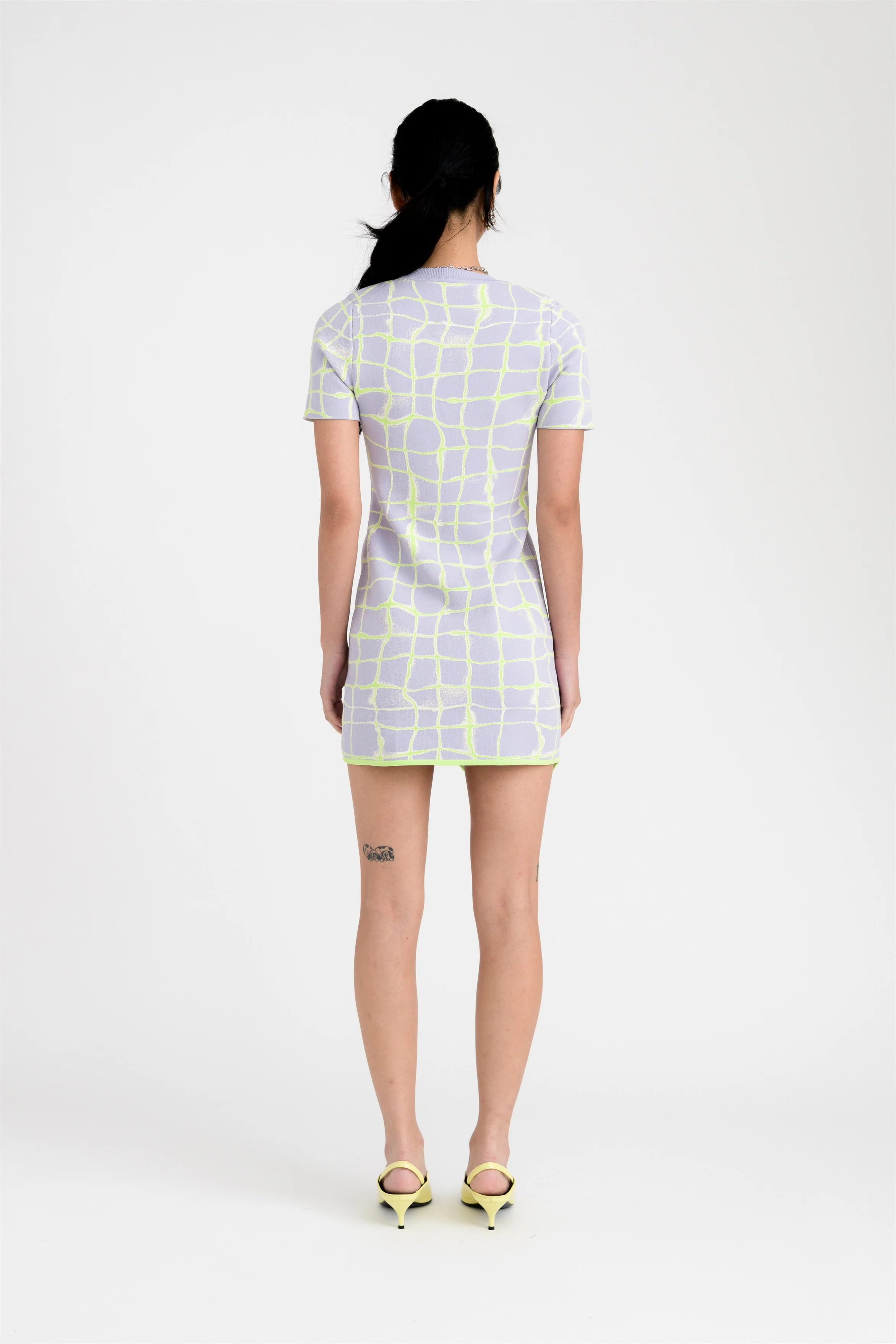 DEXTER AQUA SHORT SLEEVE MINI DRESS - Image 4