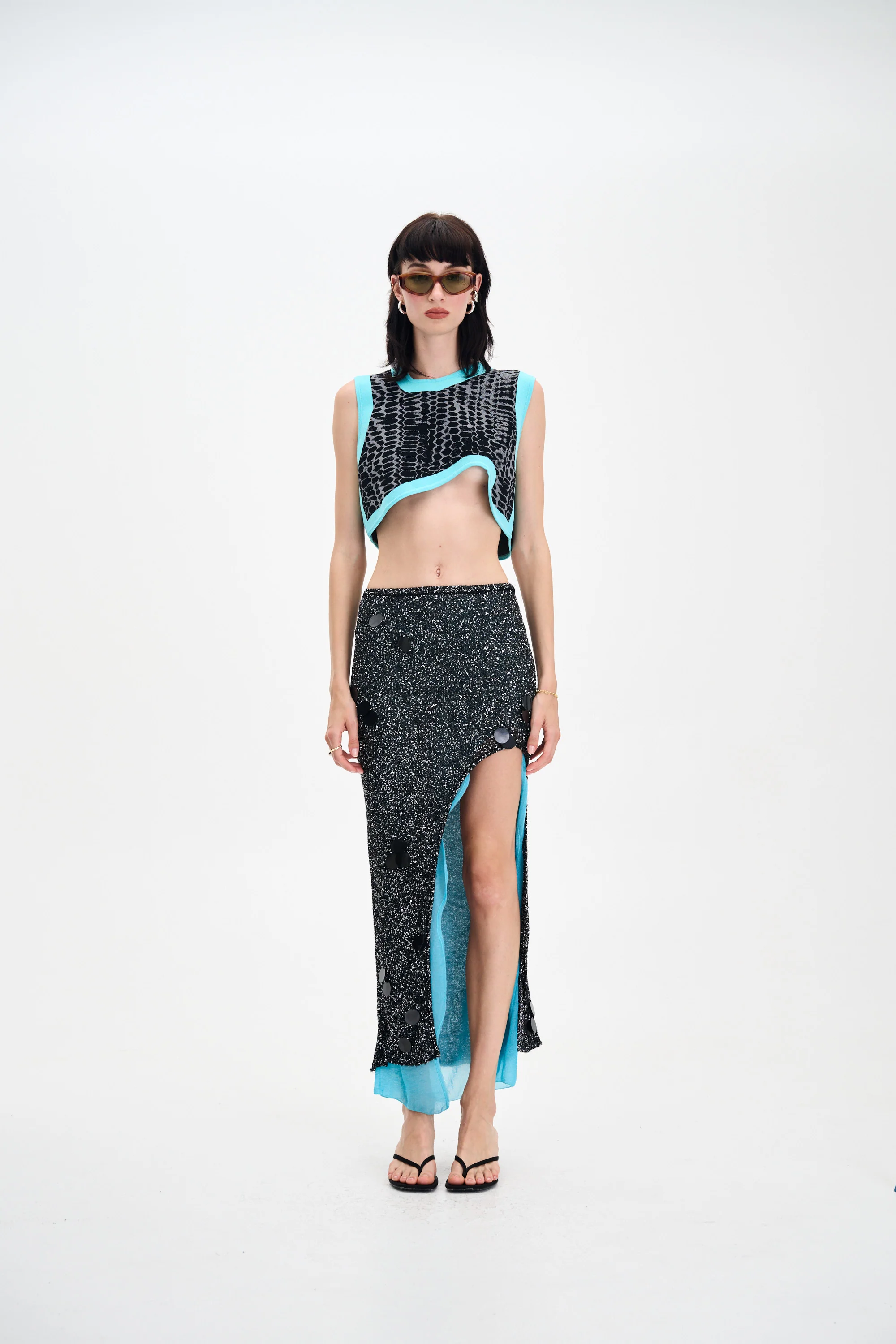 DOLLY SEQUINS LONG SKIRT - Image 2