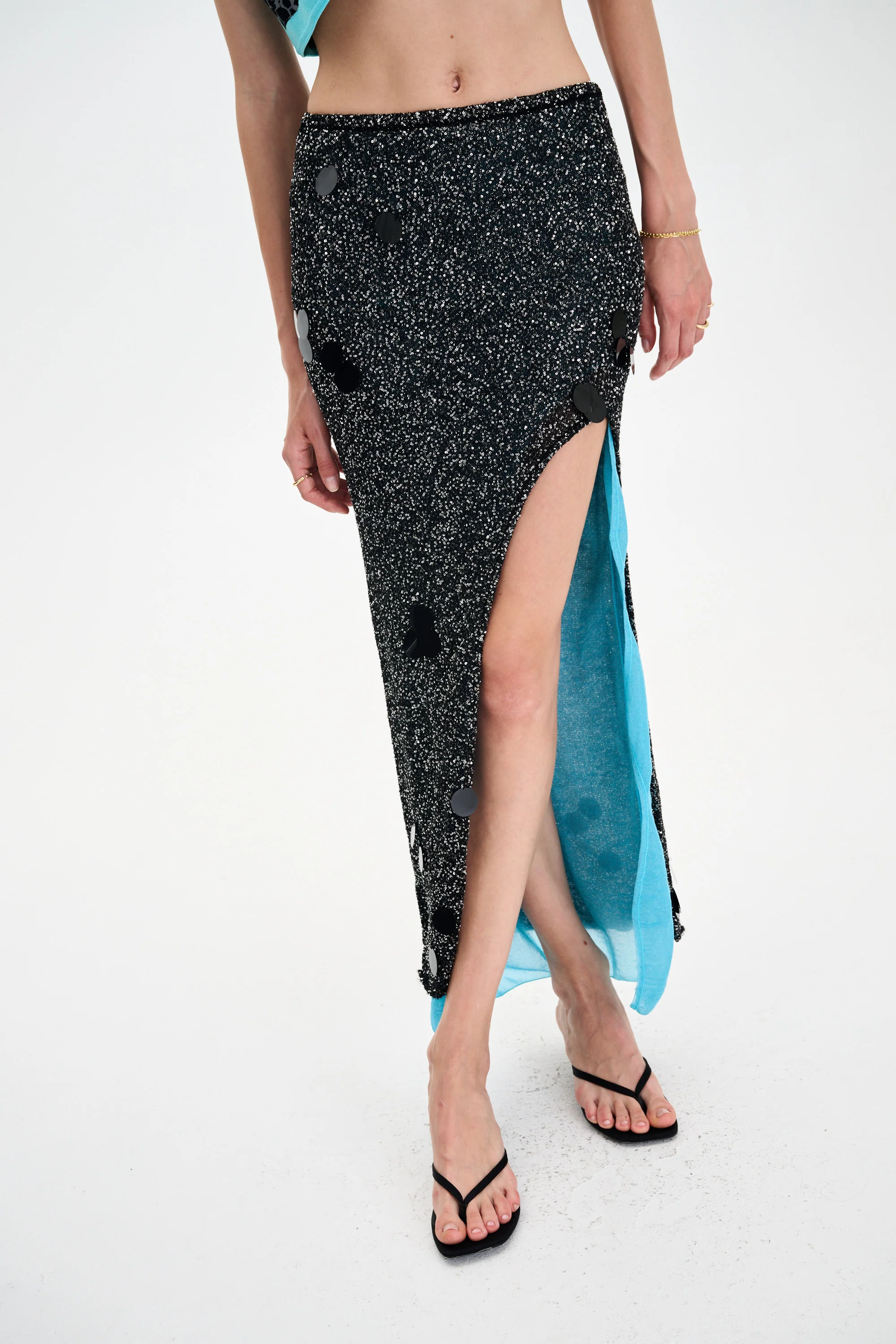 DOLLY SEQUINS LONG SKIRT - Image 3