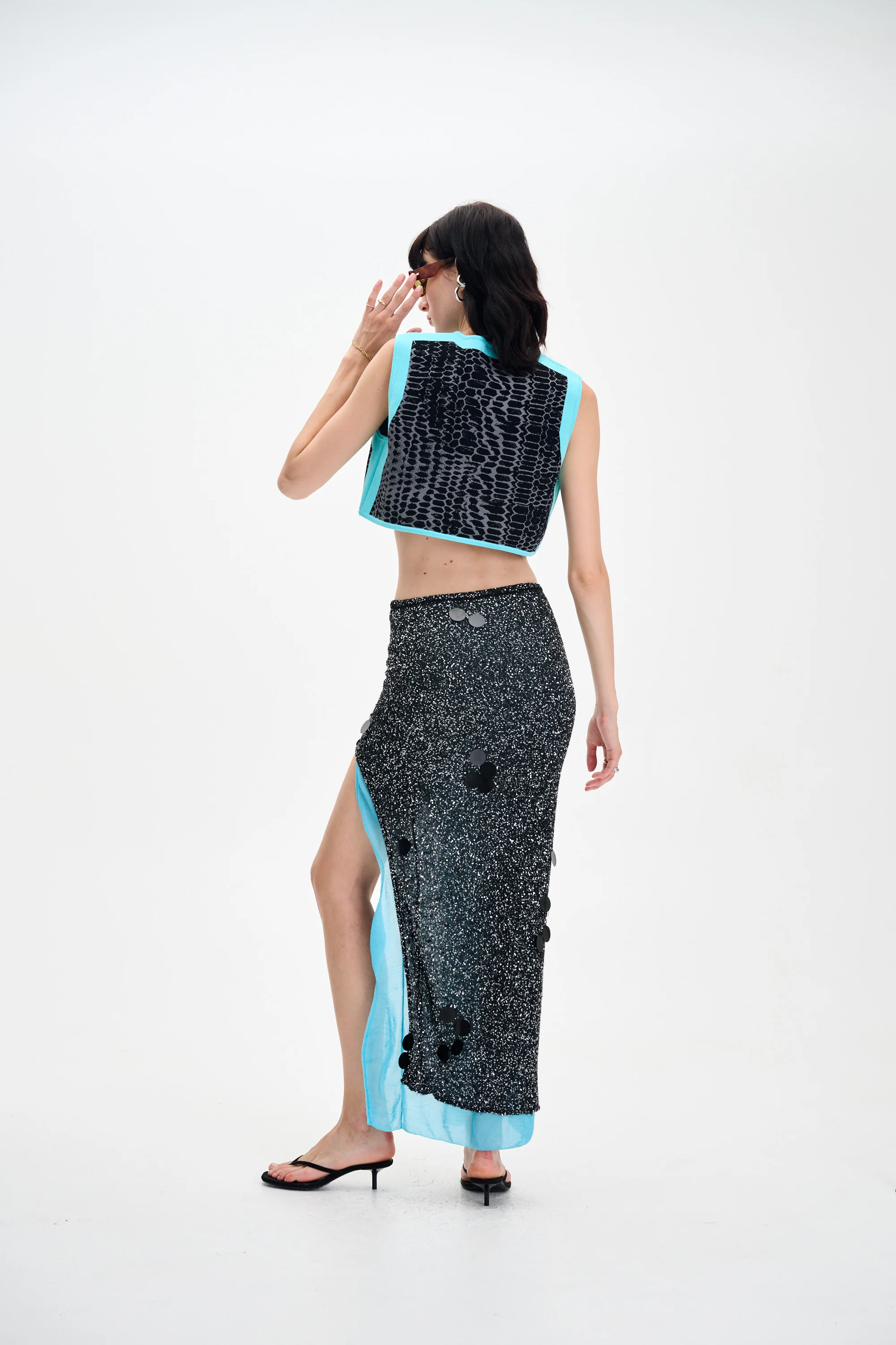 DOLLY SEQUINS LONG SKIRT - Image 4