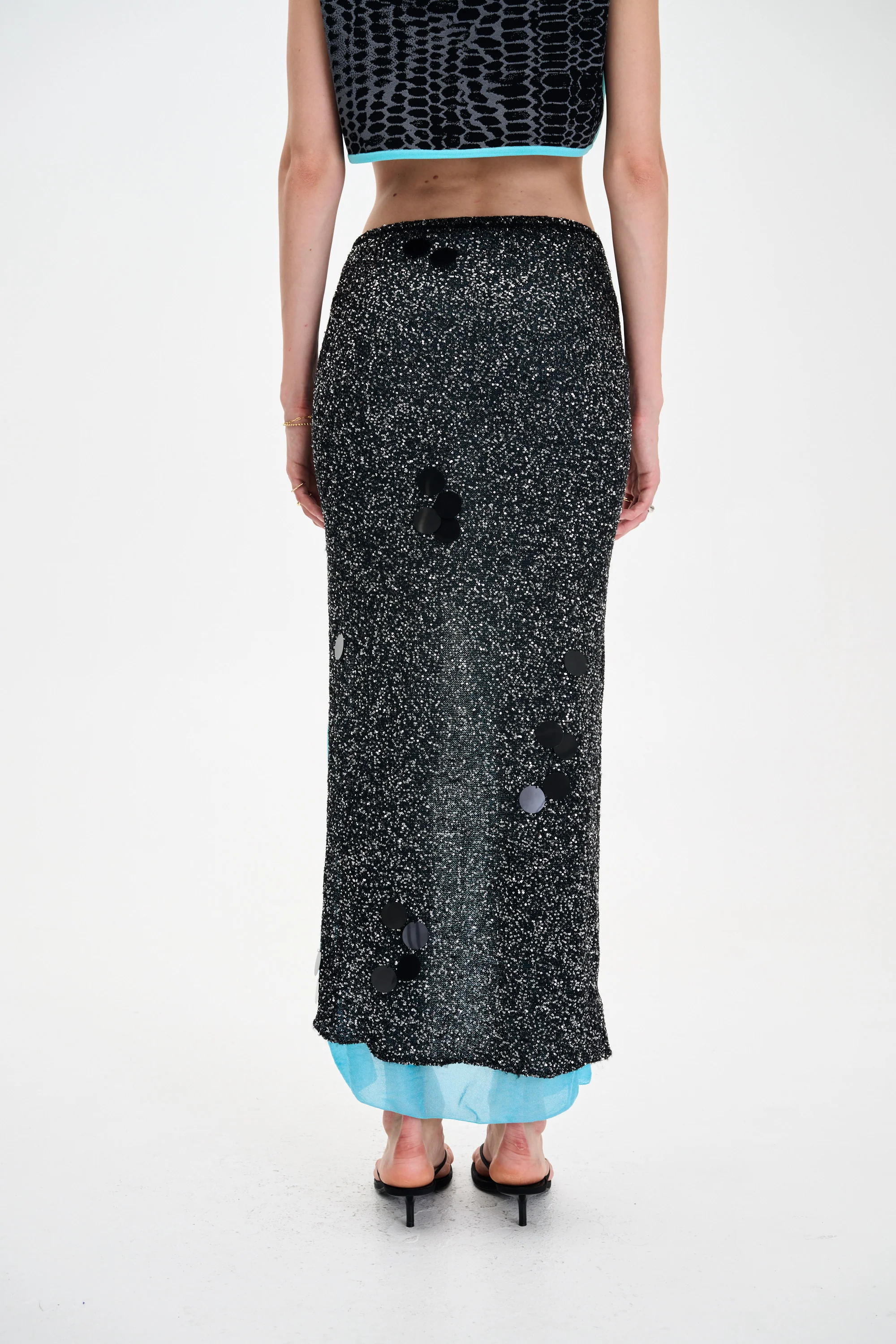 DOLLY SEQUINS LONG SKIRT - Image 6
