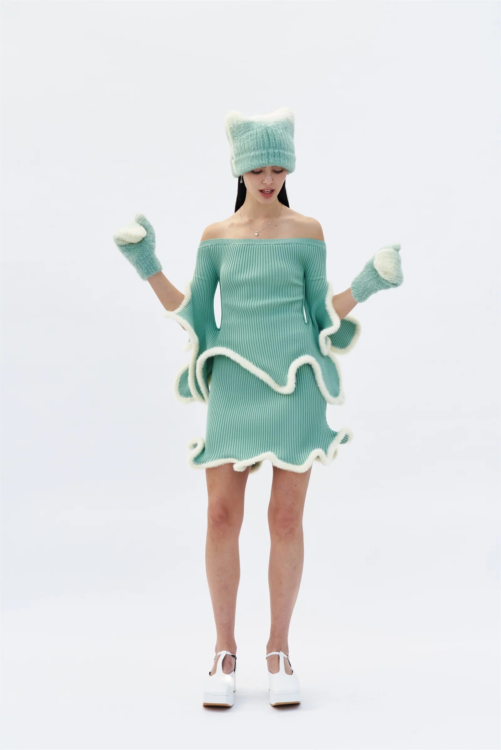 DORI 3D WAVY MINI SKIRT - Image 2