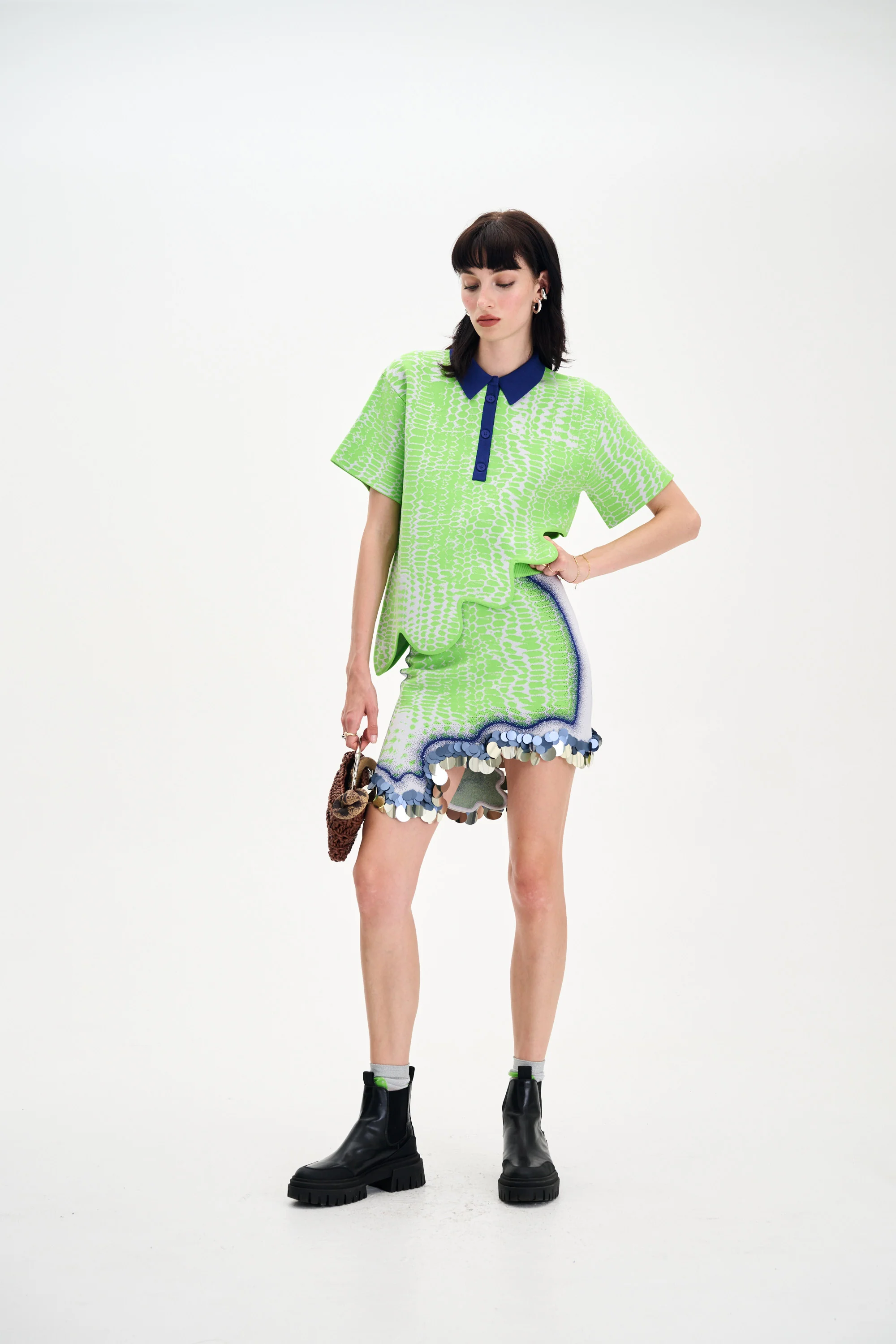EBONY WAVY POLO SHIRT - Image 2
