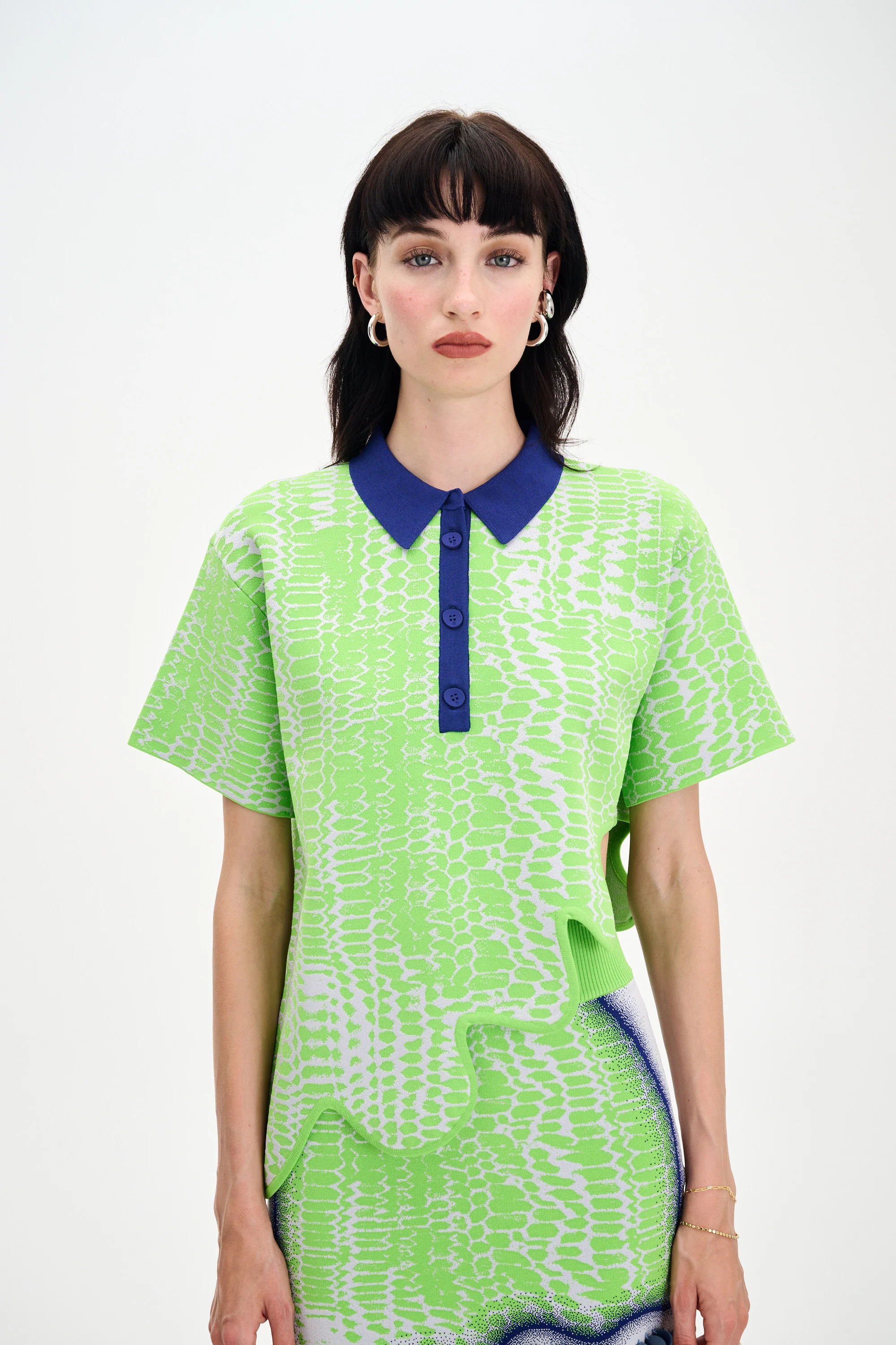 EBONY WAVY POLO SHIRT - Image 6