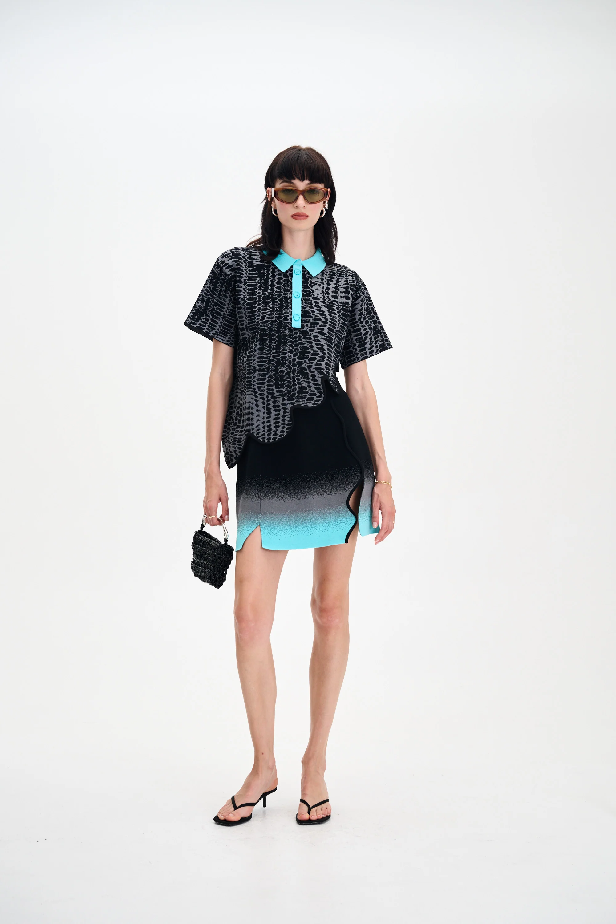 EBONY WAVY POLO SHIRT - Image 2